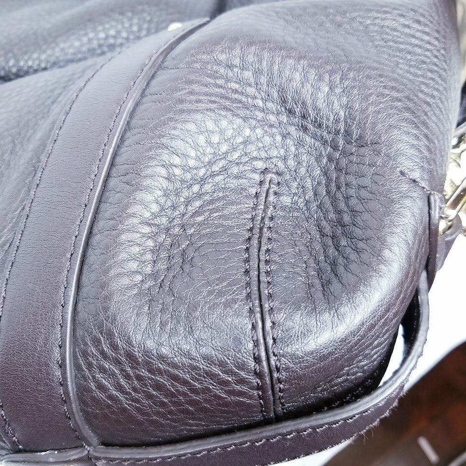 Cole Haan Village II pebbled leather oversize hobo satchel Purse Size ONE SIZE - 10 Thumbnail