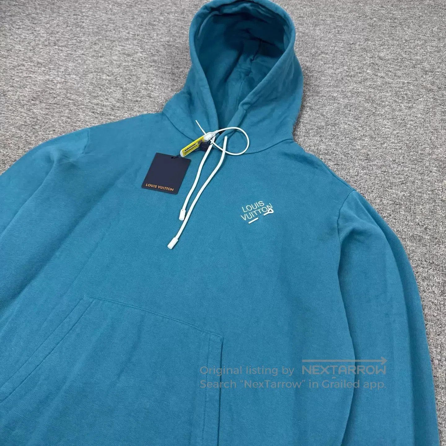 Louis Vuitton Blue Hoodie with Drawstring and Front Pocket. Size US XXL / EU 58 / 5 - 4 Thumbnail