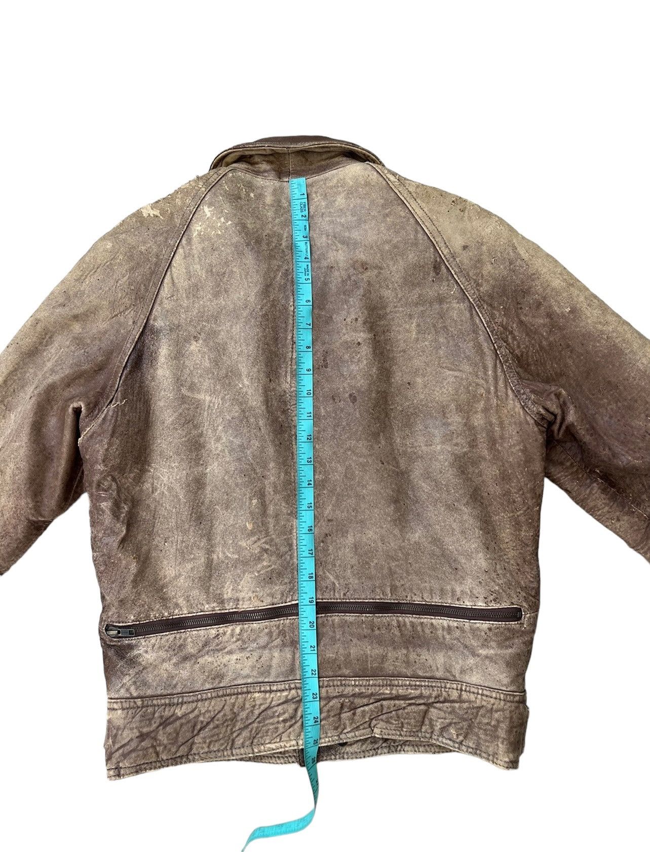 Leather Vintage 80s ixi:z Distress Patina Leather Lined Moto Jacket Size US M / EU 48-50 / 2 - 5 Thumbnail