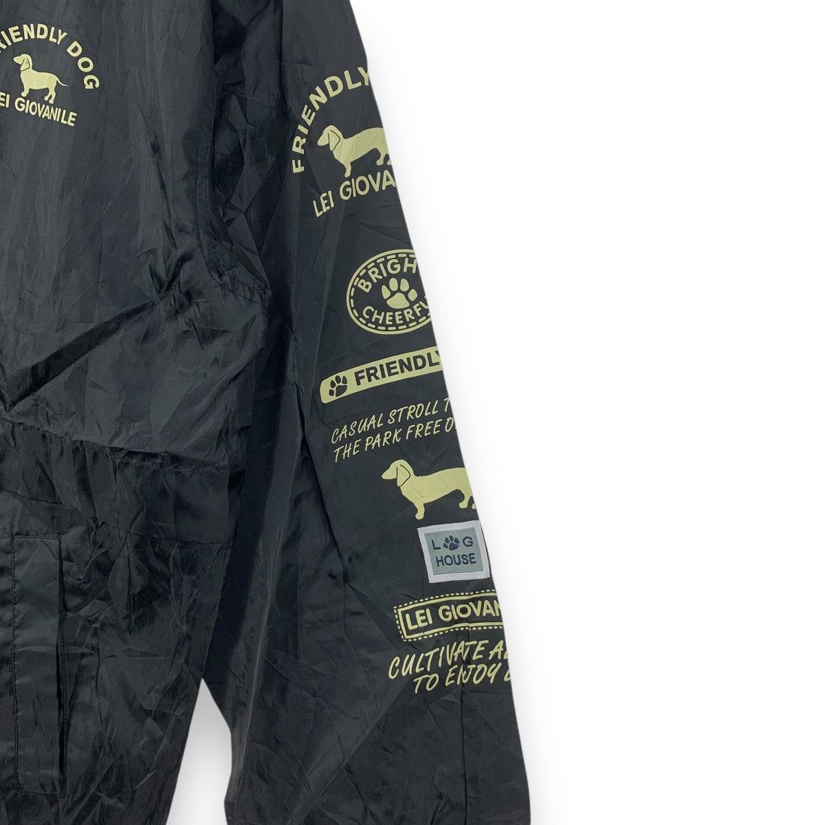 Vintage Vintage LEI GIOVANILE Friendly Dog Windbreaker Jacket Size L / US 10 / IT 46 - 6 Thumbnail