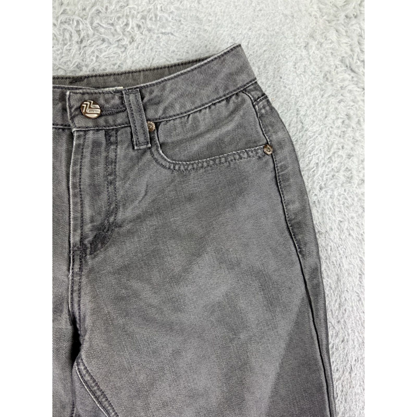 Denime Z. Cavaricci Jeans Womens 24 Gray Denim Bootcut Mid Rise 5-Pocket Cotton Stretch Size 42" / US 20 - 6 Thumbnail