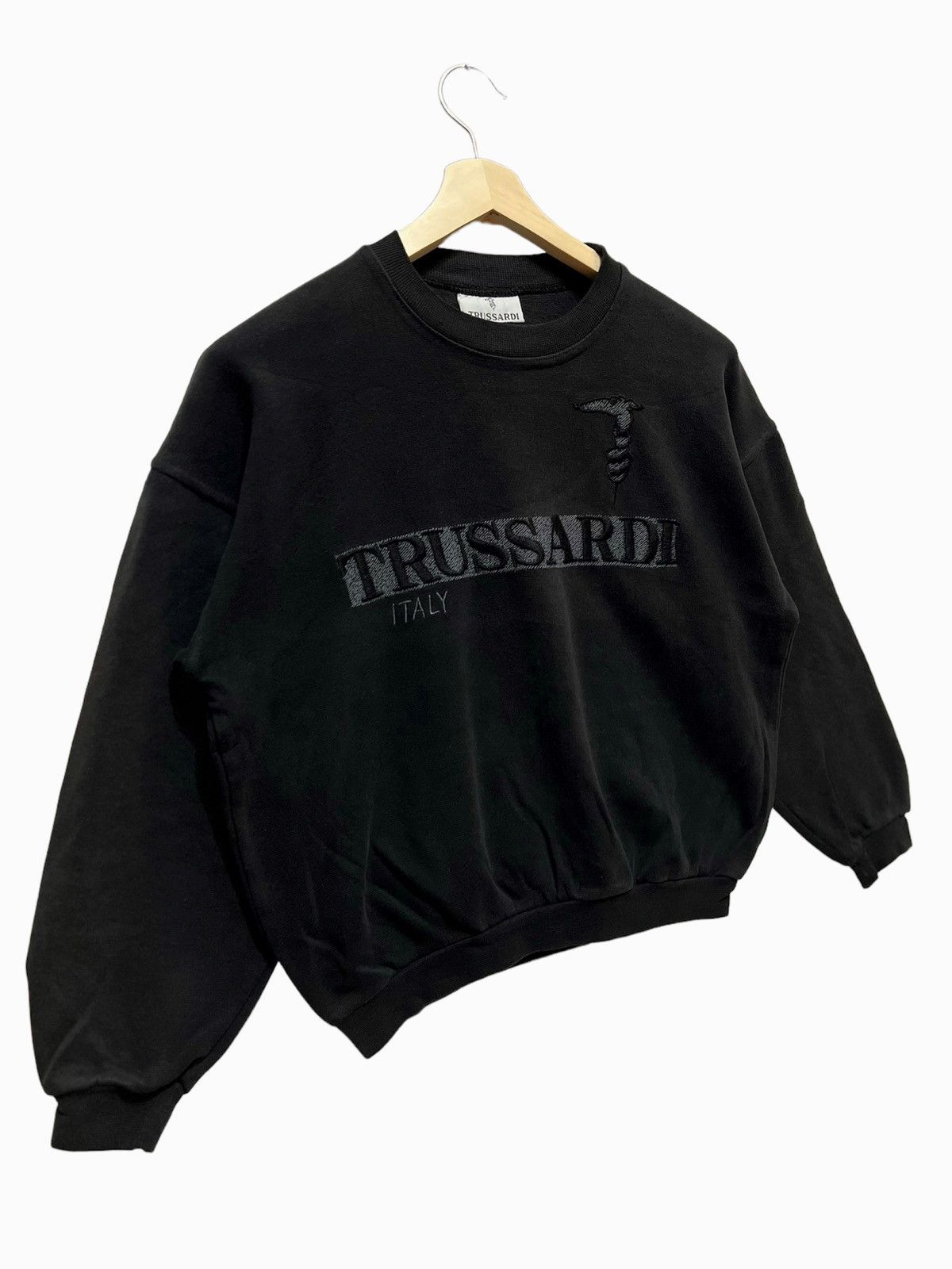 Vintage 90s TRUSSARDI ITALY Big Logo Crewneck Sweatshirt