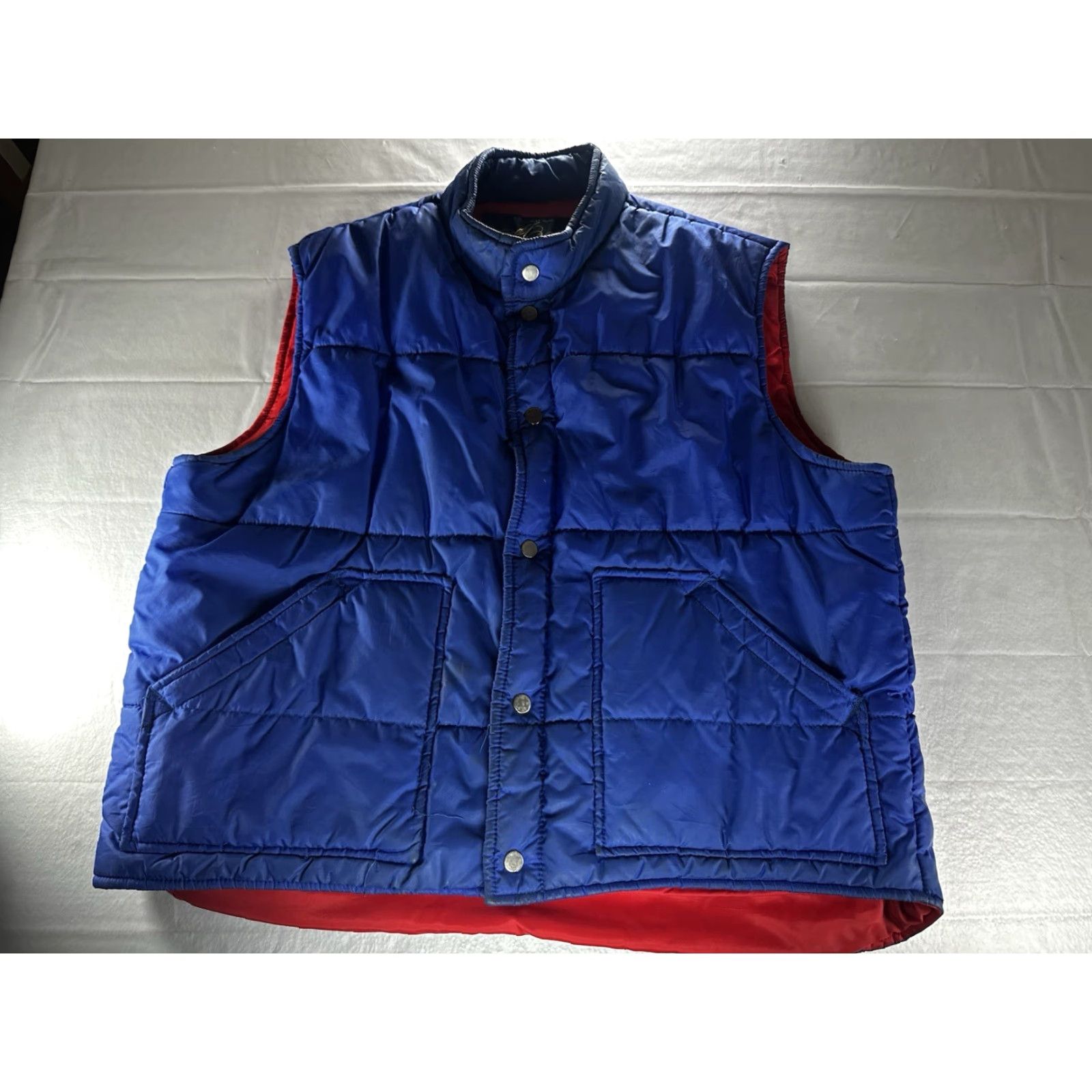 Vintage VINTAGE Montgomery Ward Down Puffer Vest Men’s XL Blue Snaps Front Size US XL / EU 56 / 4 - 3 Thumbnail