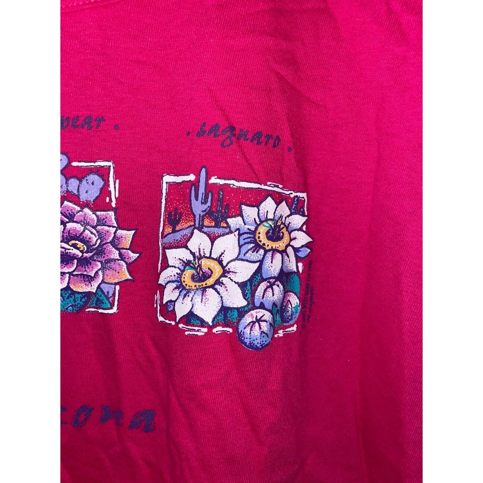 Vintage Womens Vintage Arizona Shirt Prickly Pear Cactus 1990s Size L / US 10 / IT 46 - 4 Thumbnail