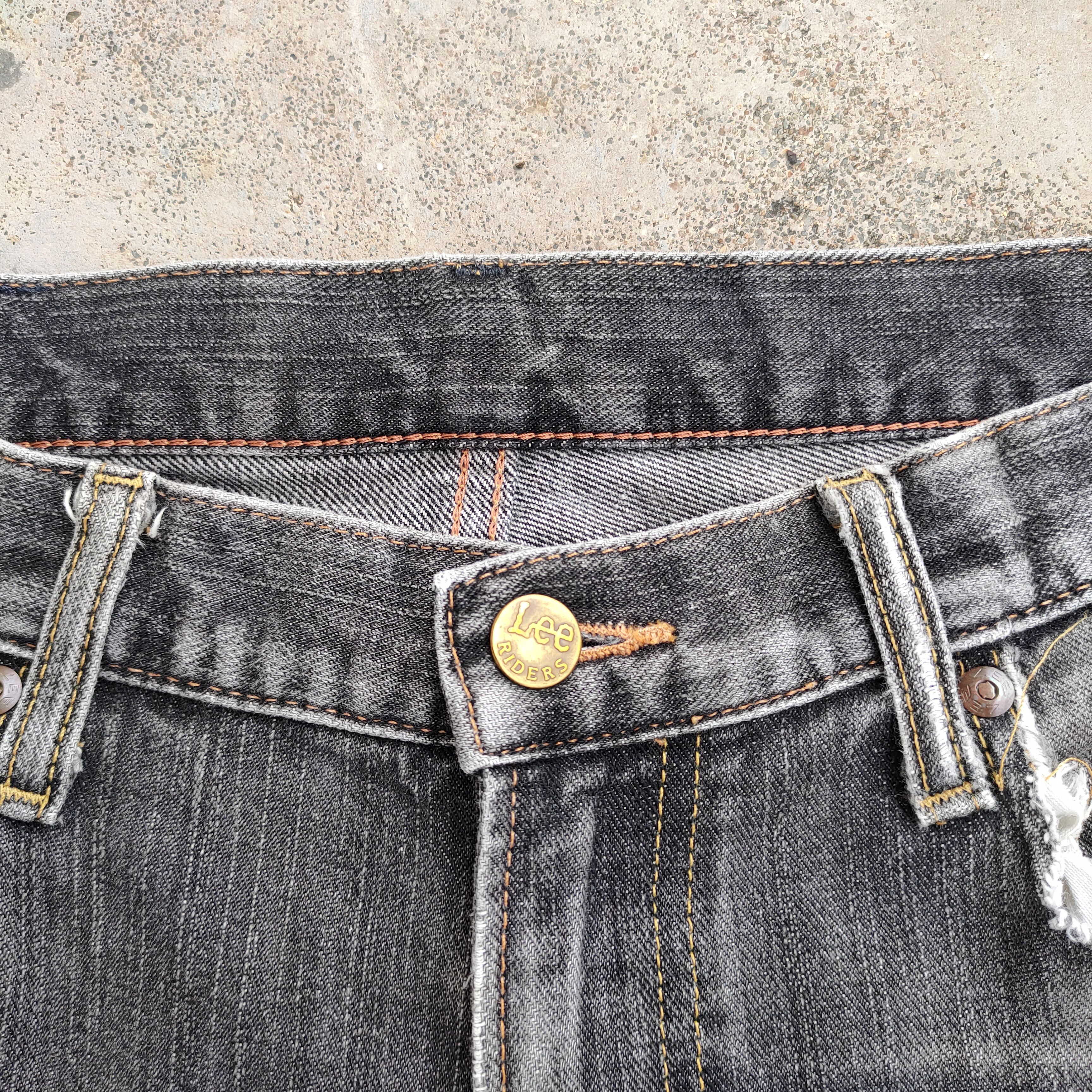 Jean × Lee × Vintage W34 VINTAGE LEE BLACK RIPPED JEANS DENIM PANTS Size US 34 / EU 50 - 5 Thumbnail