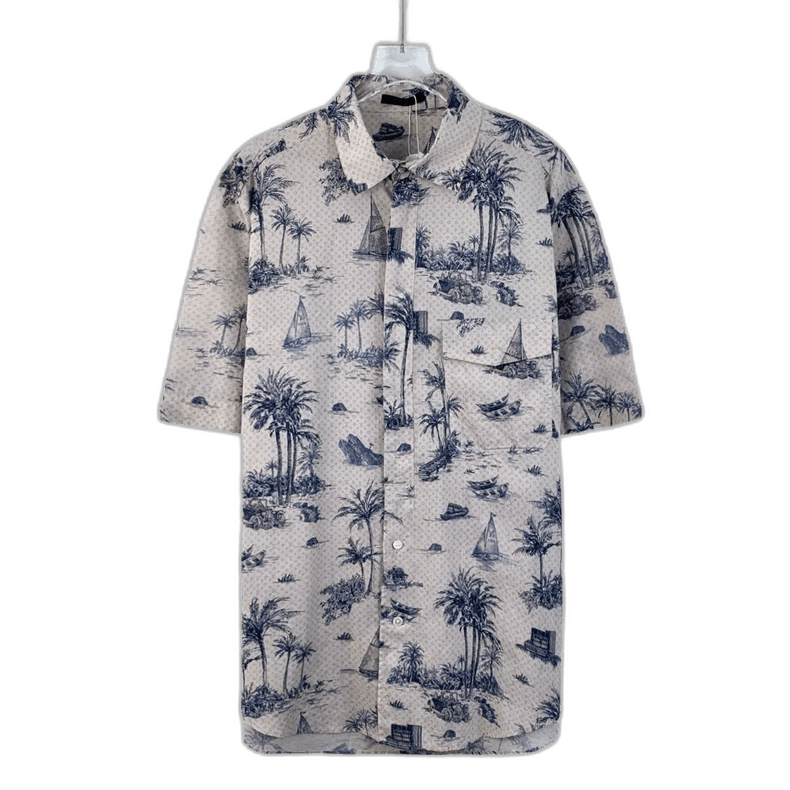 Louis Vuitton Louis Vuitton Short Sleeve Shirt with Logo Size US XL / EU 56 / 4 - 1 Thumbnail