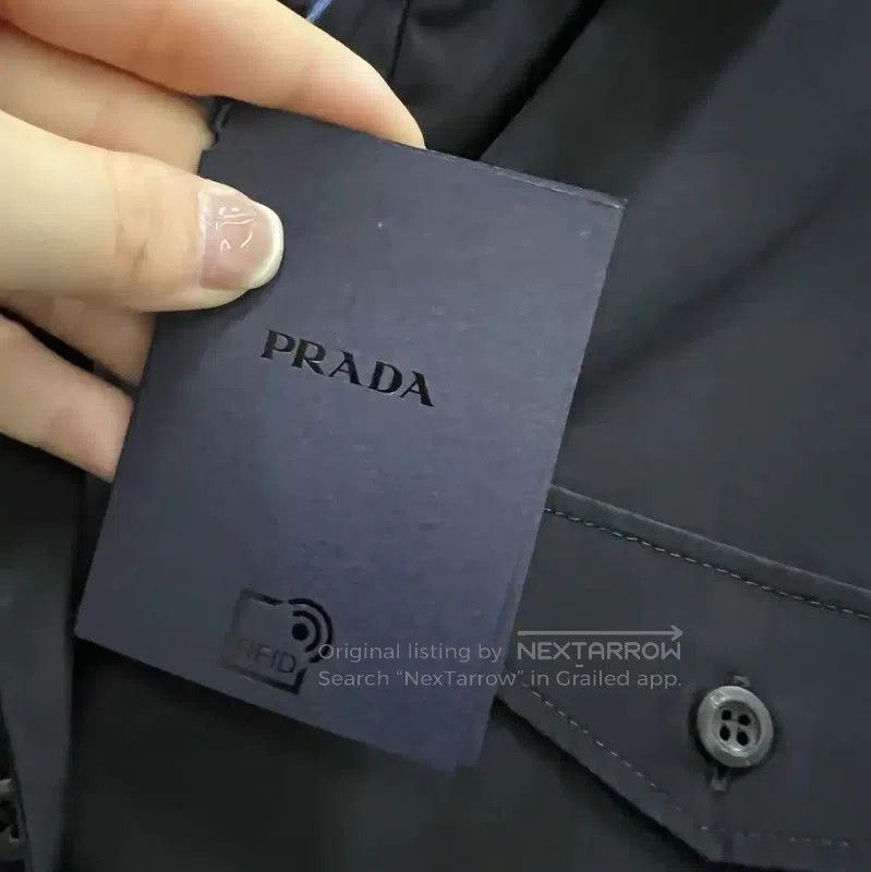 Prada Prada Black Cotton Long Sleeve Dress for Women. Size XXS / US 00 / IT 34 - 3 Thumbnail