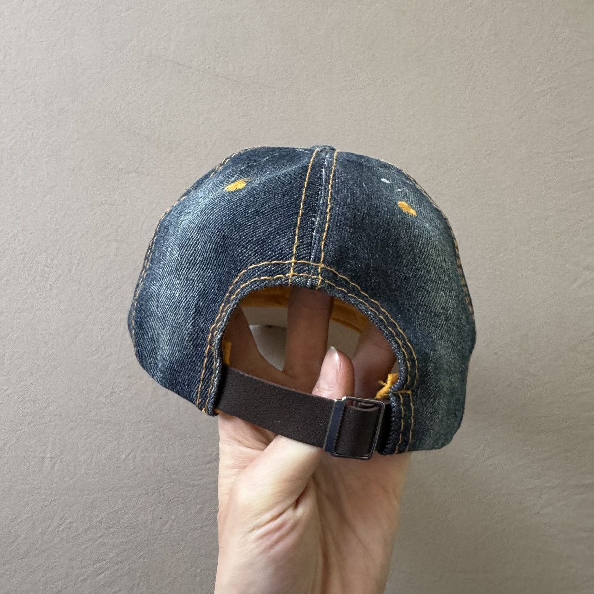 Other Grunge Y2K Bedazzled Distressed Denim Baseball Cap Size ONE SIZE - 5 Thumbnail