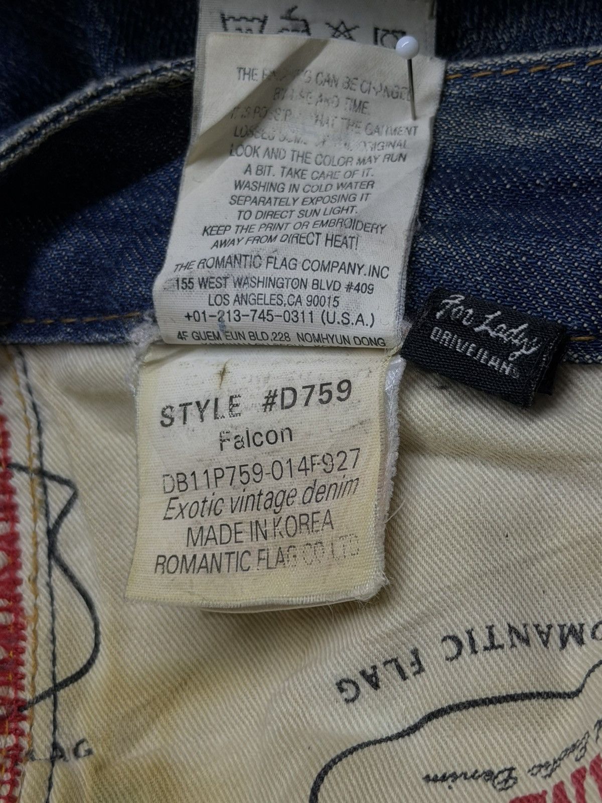 Japanese Brand Exotic Vintage Denim Drive Falcon 7.0 Limited Edition | W31 Size 31" - 15 Thumbnail
