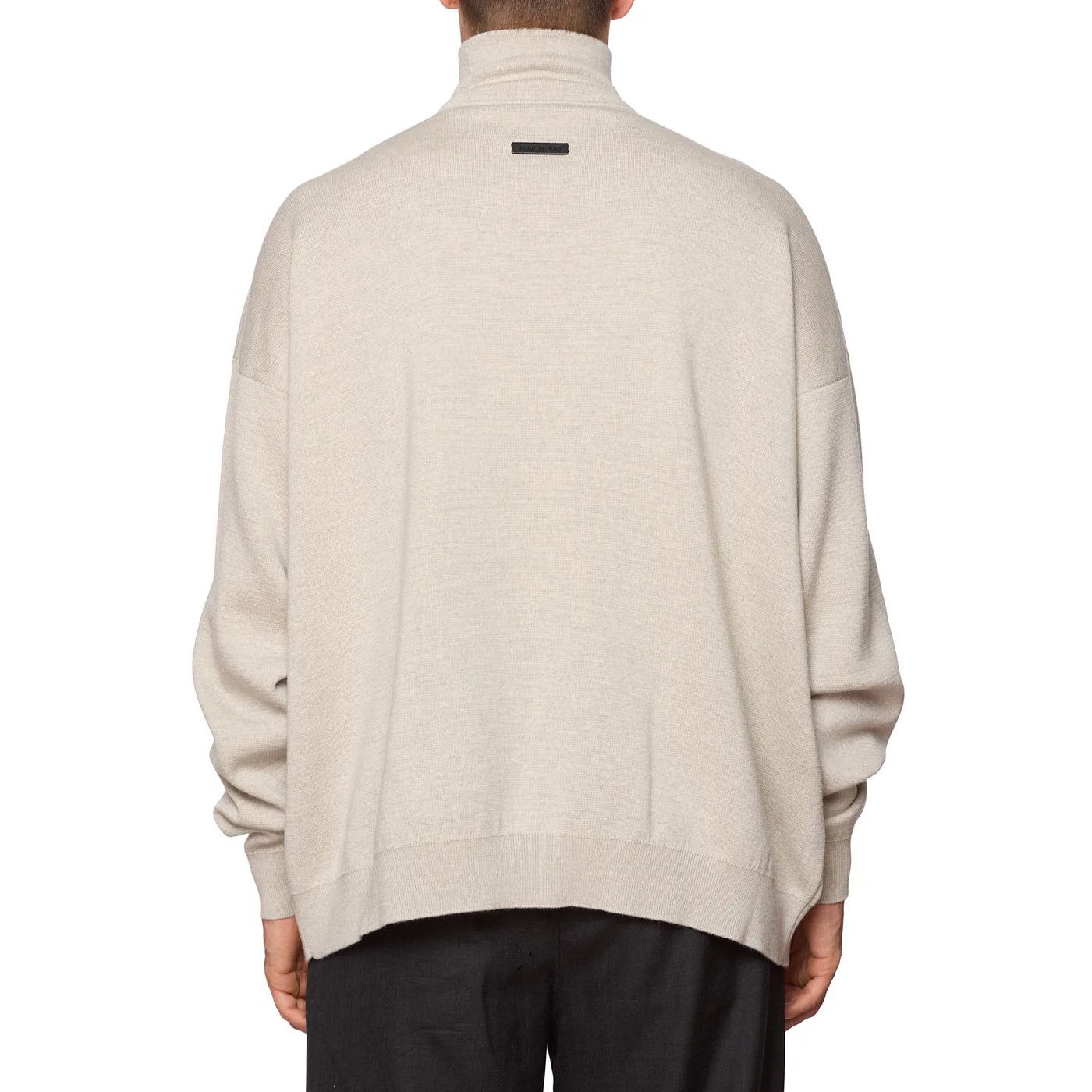 Fear of God FEAR OF GOD Light Beige Virgin Wool Knit Turtleneck Sweater Size US L / EU 52-54 / 3 - 3 Thumbnail