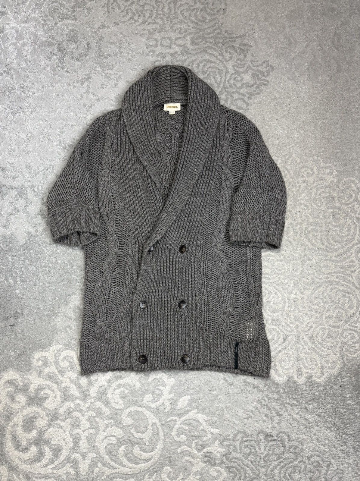 Diesel Diesel Double-Breasted Cable Poncho Mohair Sweater Size XS / US 0-2 / IT 36-38 - 2 Thumbnail