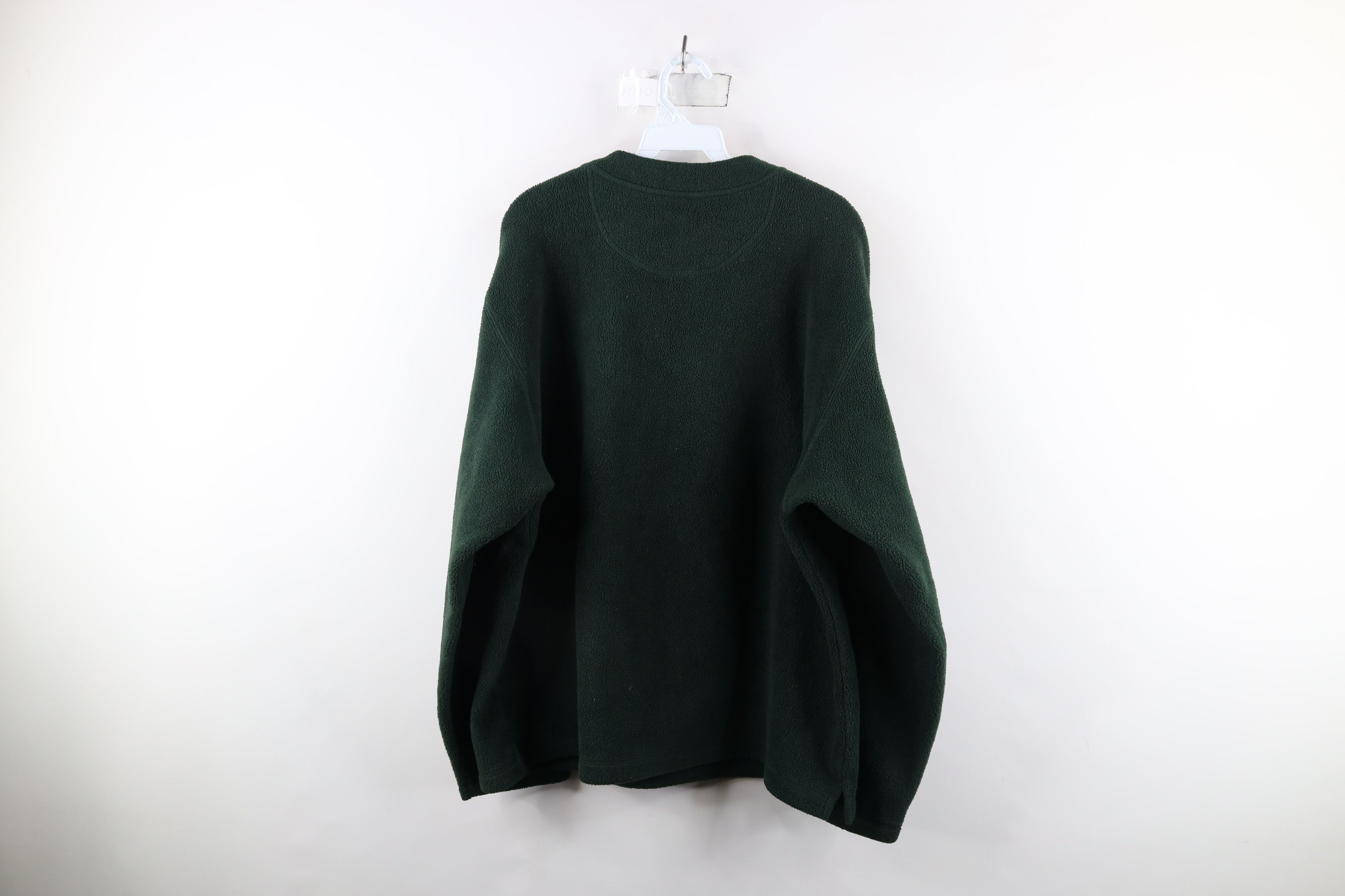 Vintage Vintage 90s Streetwear Heavyweight Fleece Sweater Green Size US L / EU 52-54 / 3 - 6 Thumbnail