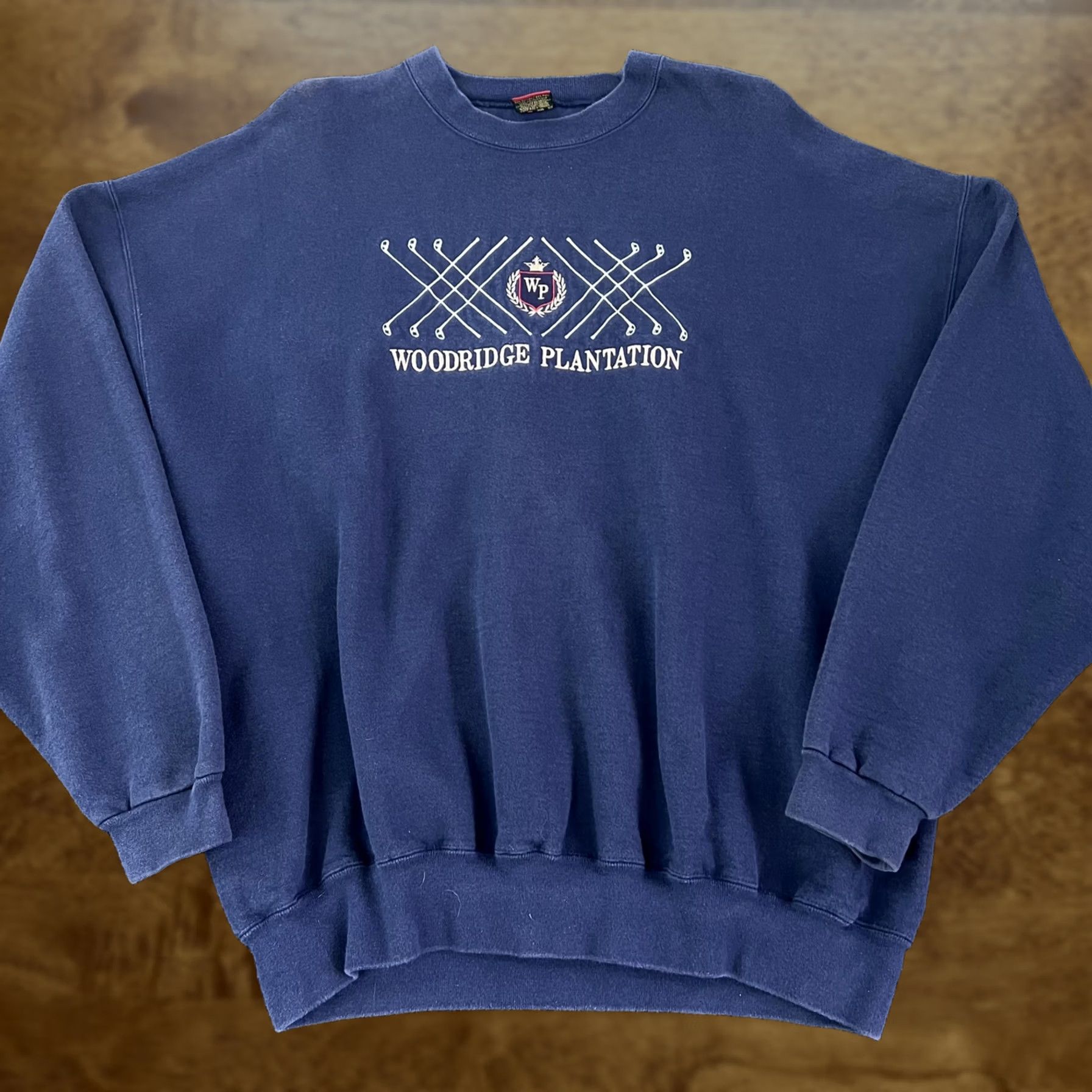 Vintage VINTAGE Cross Creek Sweatshirt Mens 2XL Blue Woodridge Plantation Made USA 90s Size US XXL / EU 58 / 5 - 1 Thumbnail