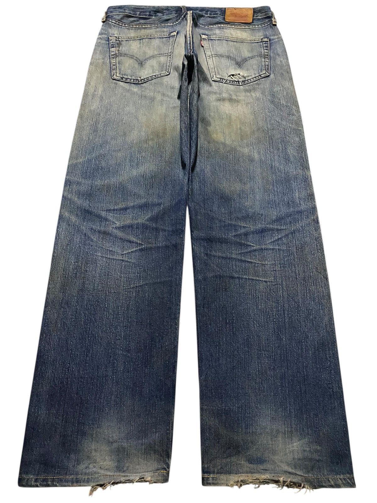Levi's Vintage Levis 503 Mud Wash Distressed Button J09 Baggy Jeans Size US 34 / EU 50 - 2 Thumbnail