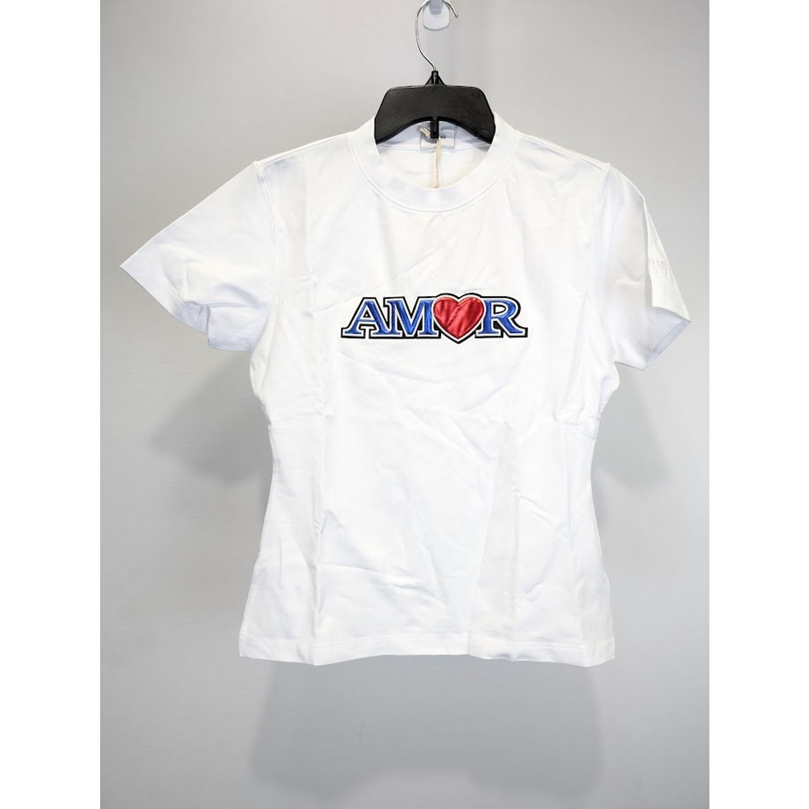 Vetements o1rshd1 Amor Fitted T-Shirt in White Size L / US 10 / IT 46 - 2 Thumbnail
