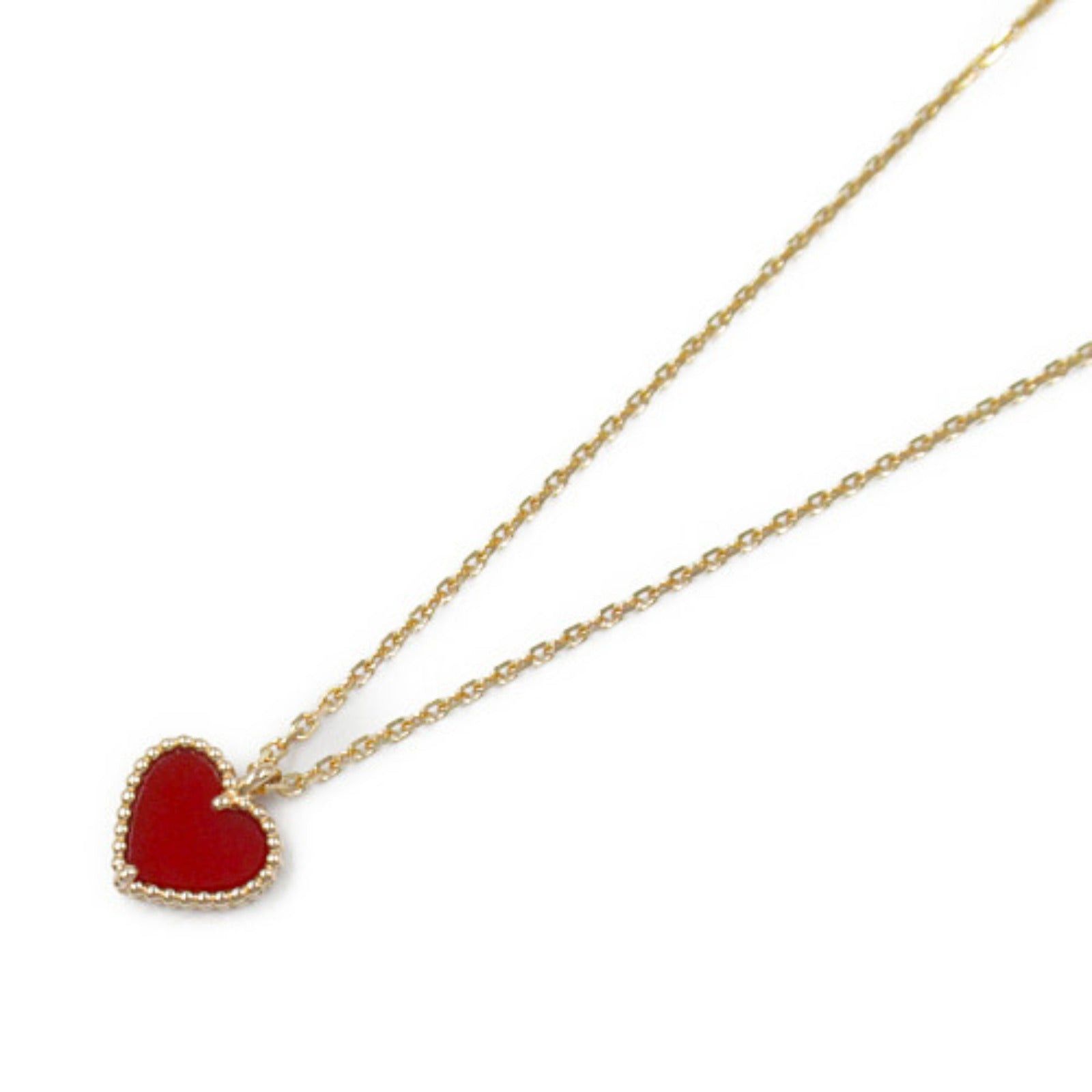 Van Cleef & Arpels Van Cleef Arpels Sweet Alhambra Carnelian Necklace K18Pg (Pink Gold) Red Size ONE SIZE - 1 Thumbnail