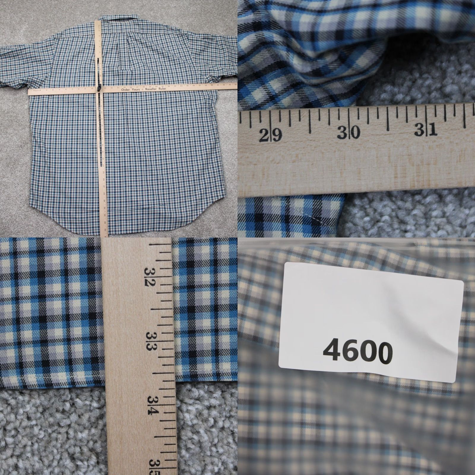 Ralph Lauren Ralph Lauren Button-Up Shirt Mens XL Blue/Black/White Cotton Long Sleeve Button-Down Starched? (keep original words) Size US XL / EU 56 / 4 - 8 Thumbnail