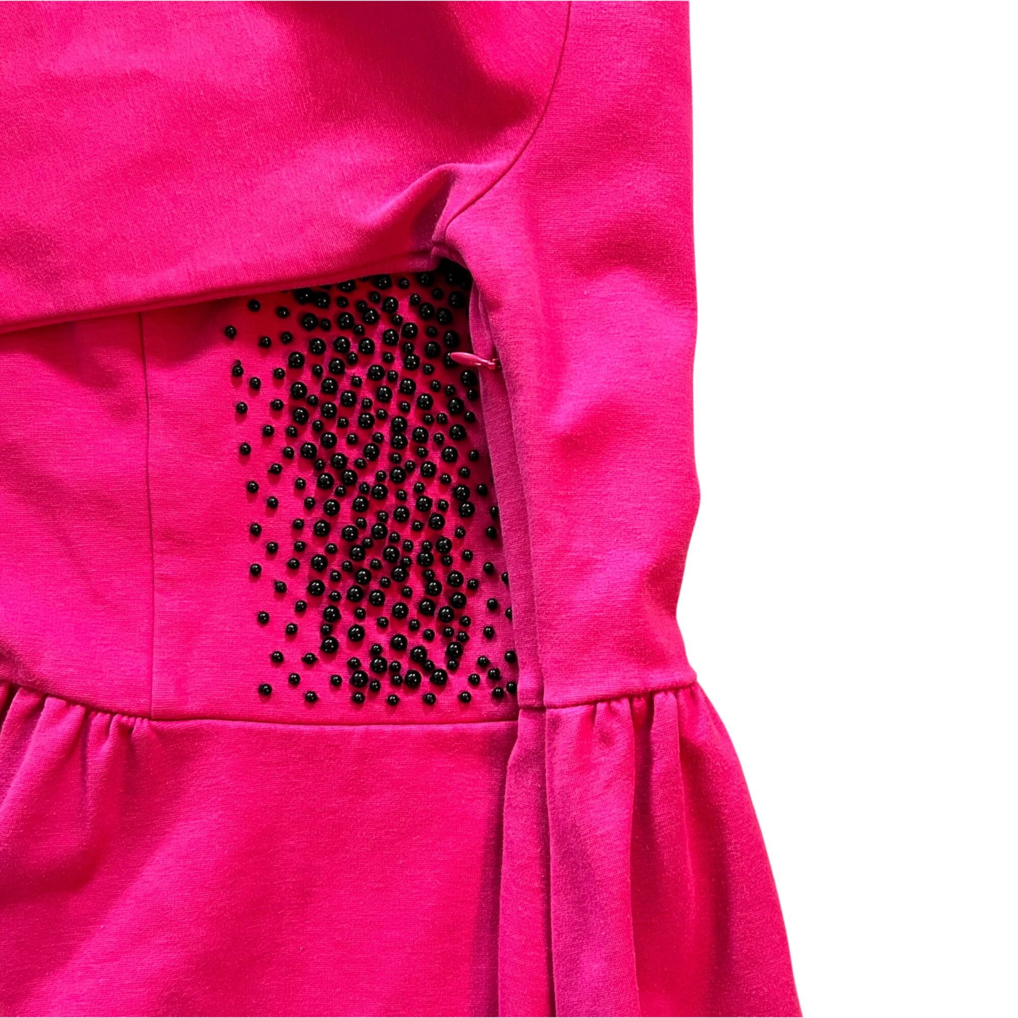 Boden Boden Fuchsia Hot Pink Beaded A- Line Isabella Dress 6 Size M / US 6-8 / IT 42-44 - 5 Thumbnail