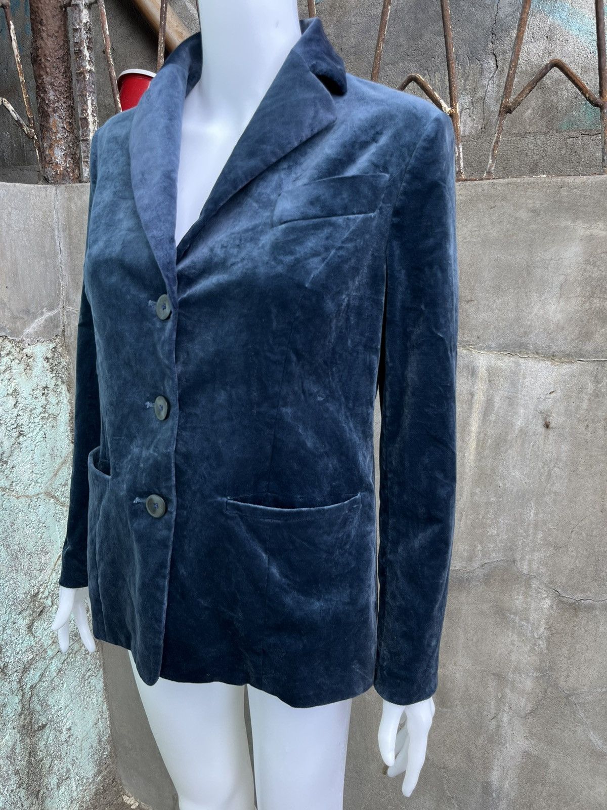 Comme des Garcons Single Breasted Velvet Blazer Size M / US 6-8 / IT 42-44 - 3 Thumbnail