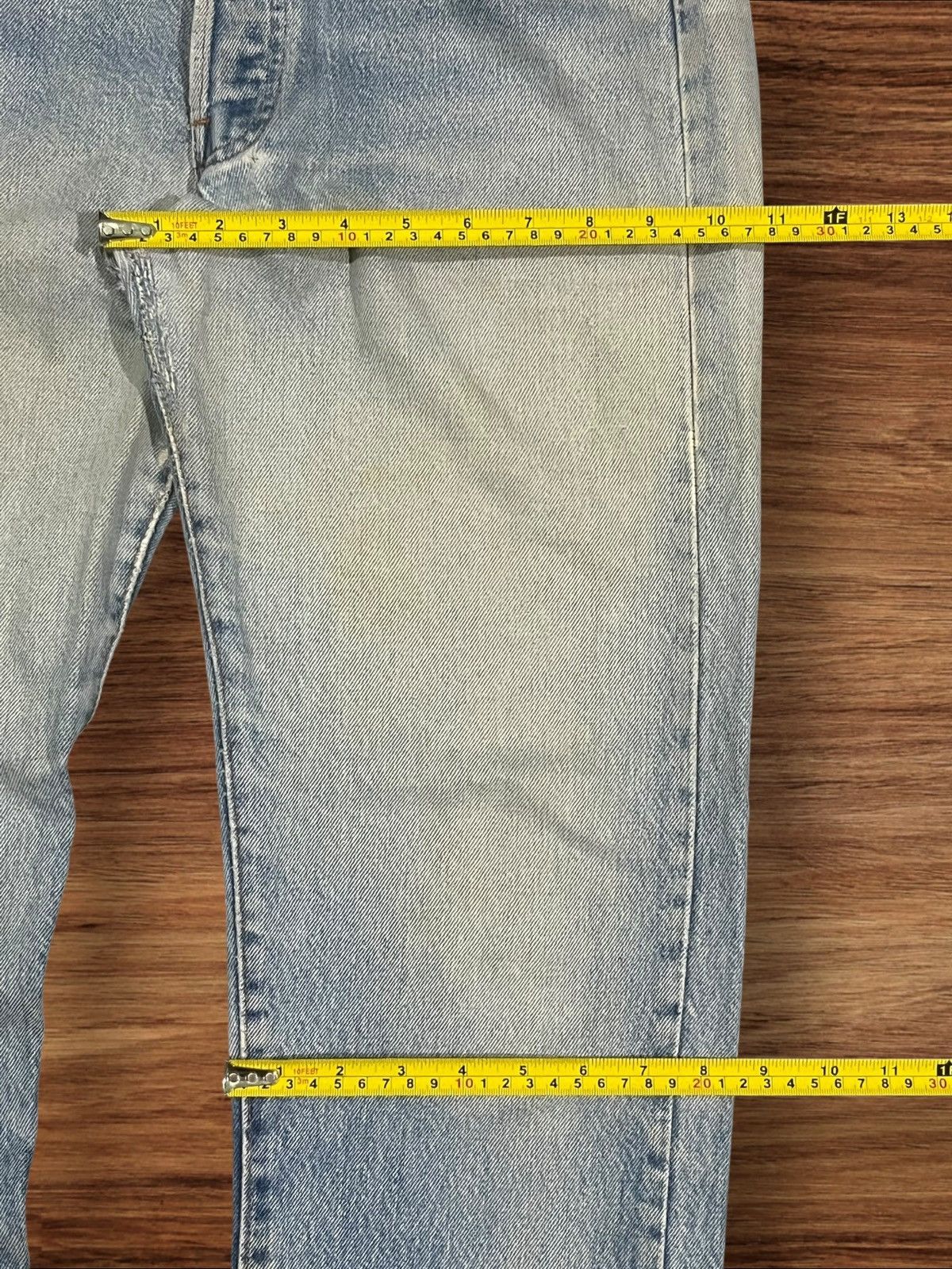 Levi's × Levi's Vintage Clothing × Vintage Vintage 80s Levi’s 501 Button Fly Blue Washed Trashed Jeans Size US 28 / EU 44 - 22 Thumbnail