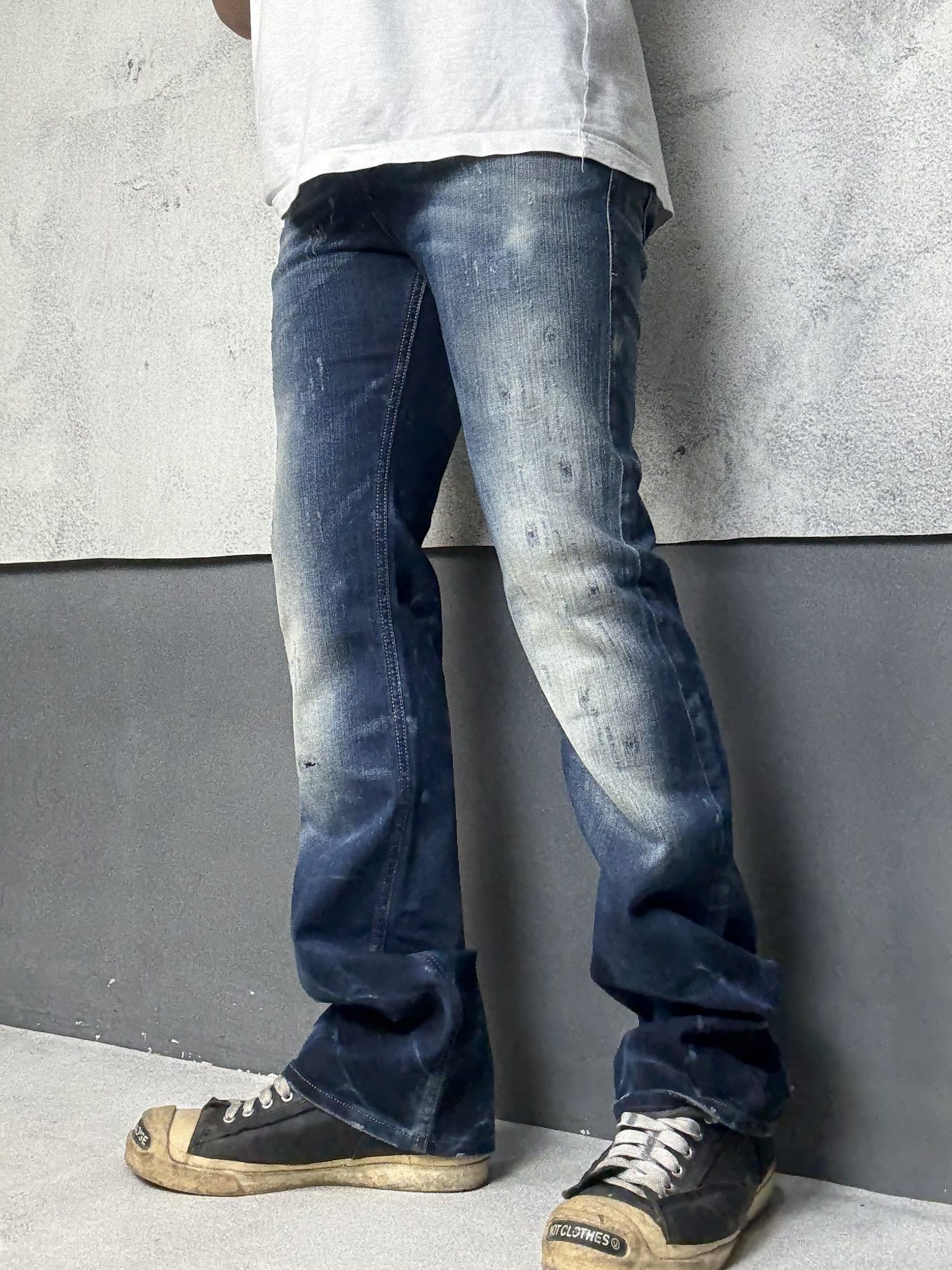 Diesel Diesel Zatiny Bootcut Distressed Jeans Denim Size US 29 - 5 Thumbnail