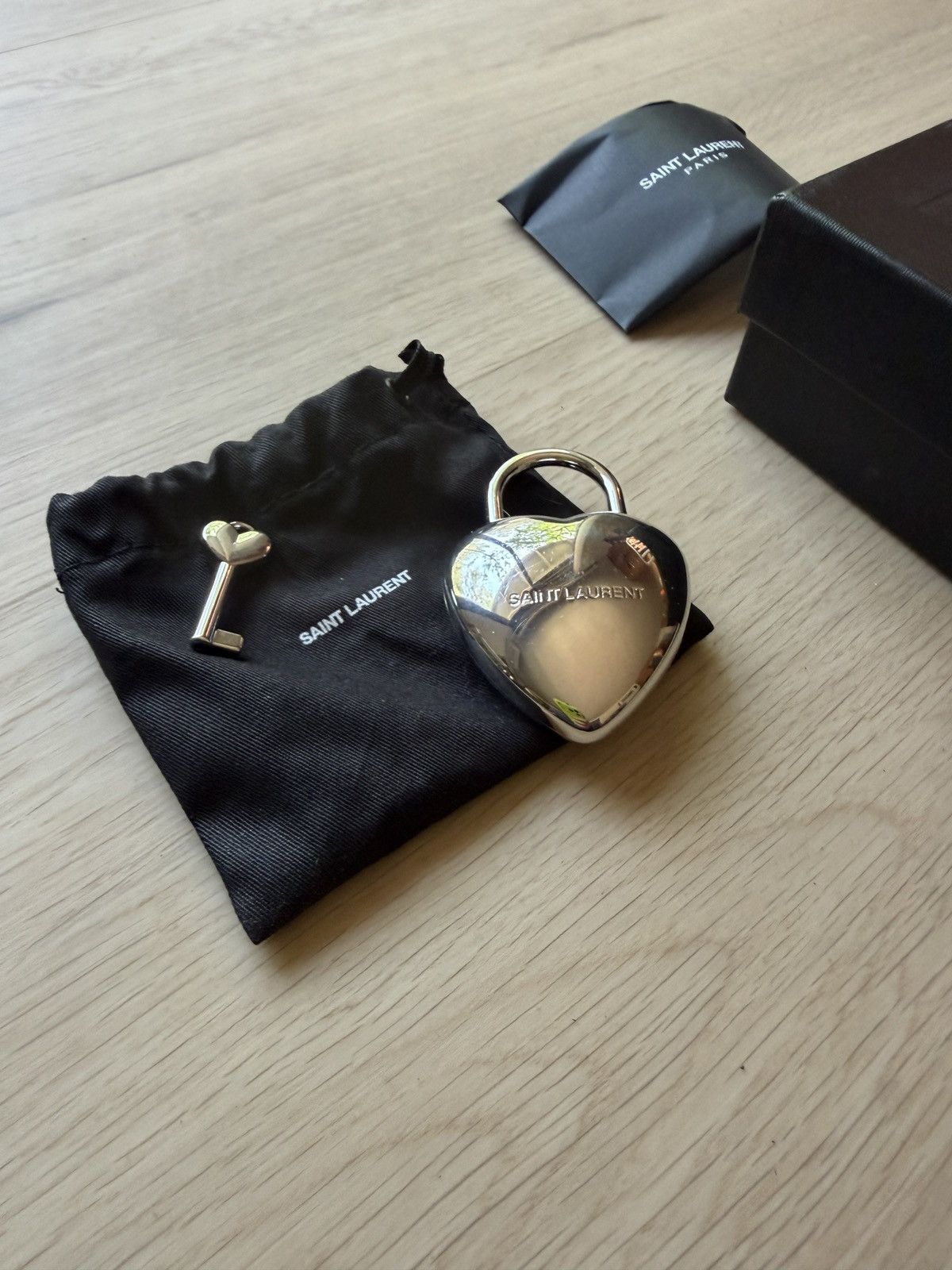 Saint Laurent Paris Saint Laurent Paris Heart 3D Padlock - Gift Bag Included Size ONE SIZE - 3 Thumbnail