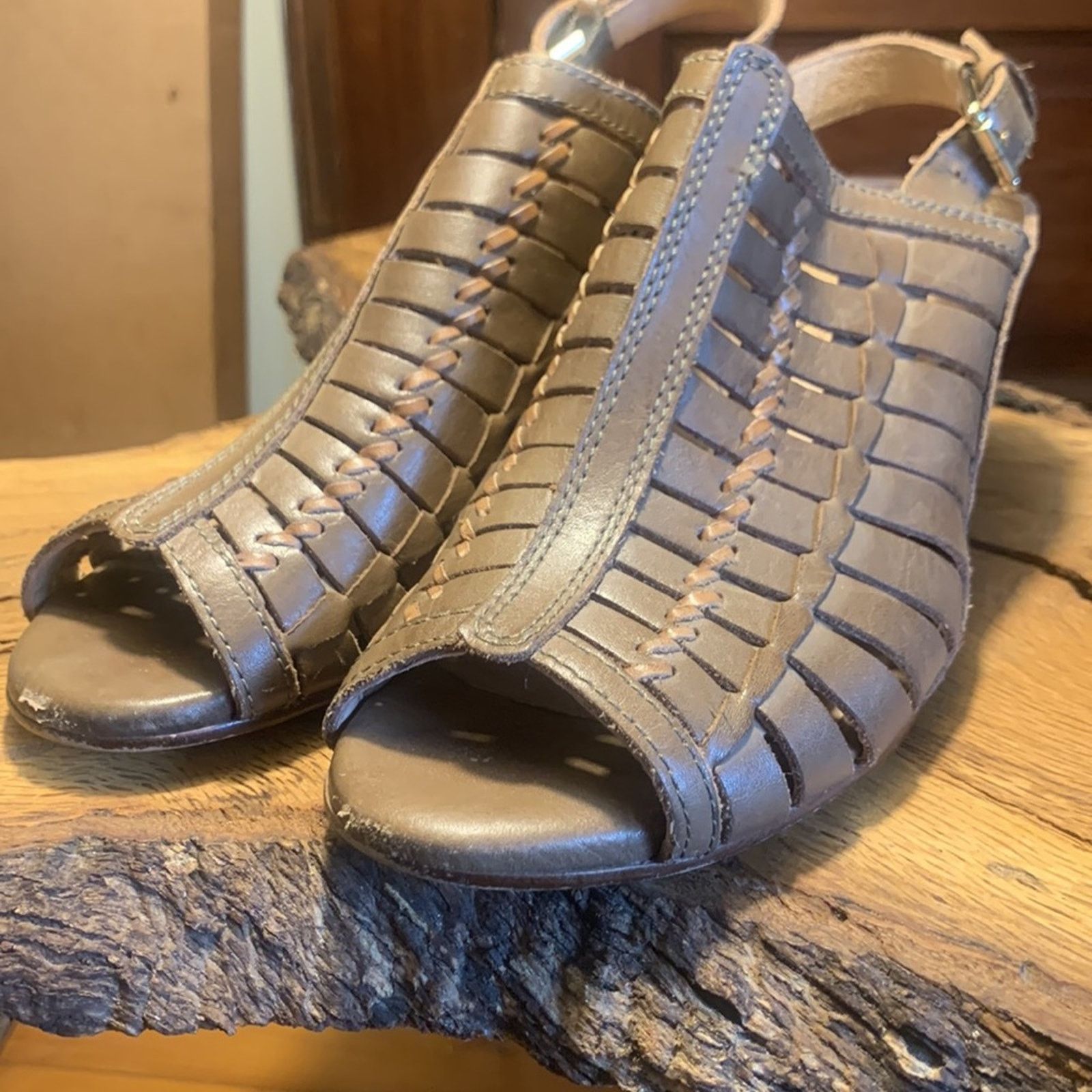 Vintage Pikolinos slingback all leather woven sandals Size US 7.5 / IT 37.5 - 3 Thumbnail