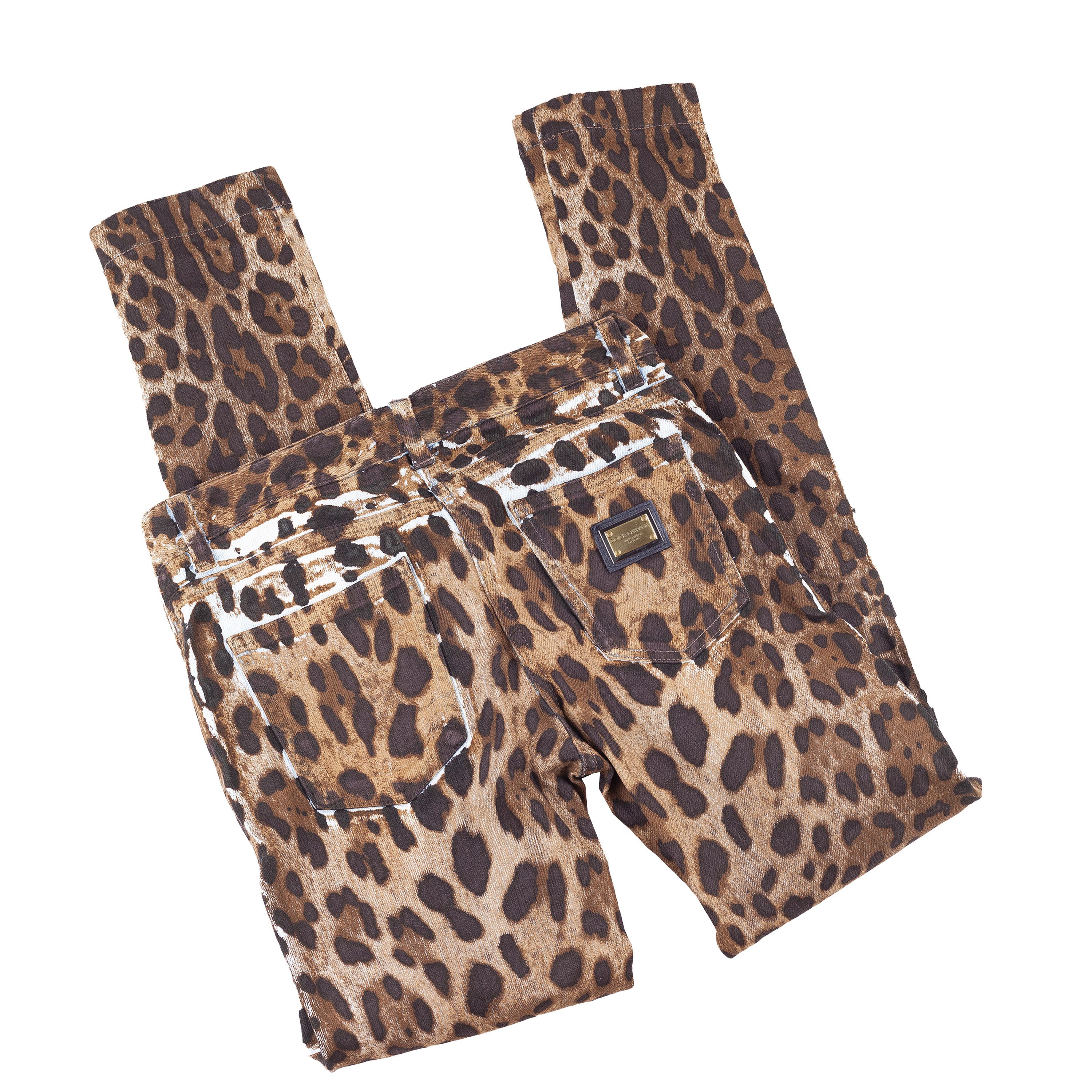 Dolce & Gabbana Dolce & Gabbana Cheetah Skinny Mid Rise Vintage Pants (S/M) Size 27" / US 4 / IT 40 - 2 Thumbnail