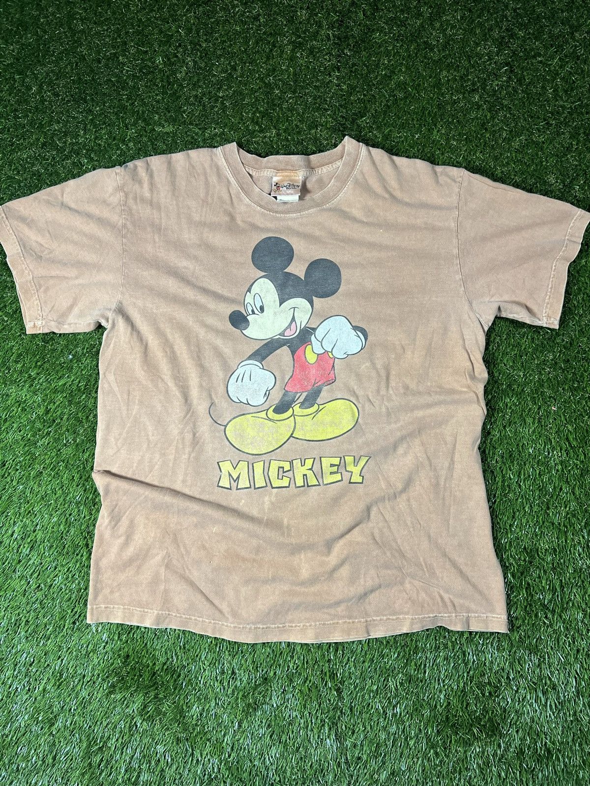 Disney Vintage 90s Faded Mickey Mouse Disney Cartoon Graphic Tee Size US L / EU 52-54 / 3 - 1 Thumbnail