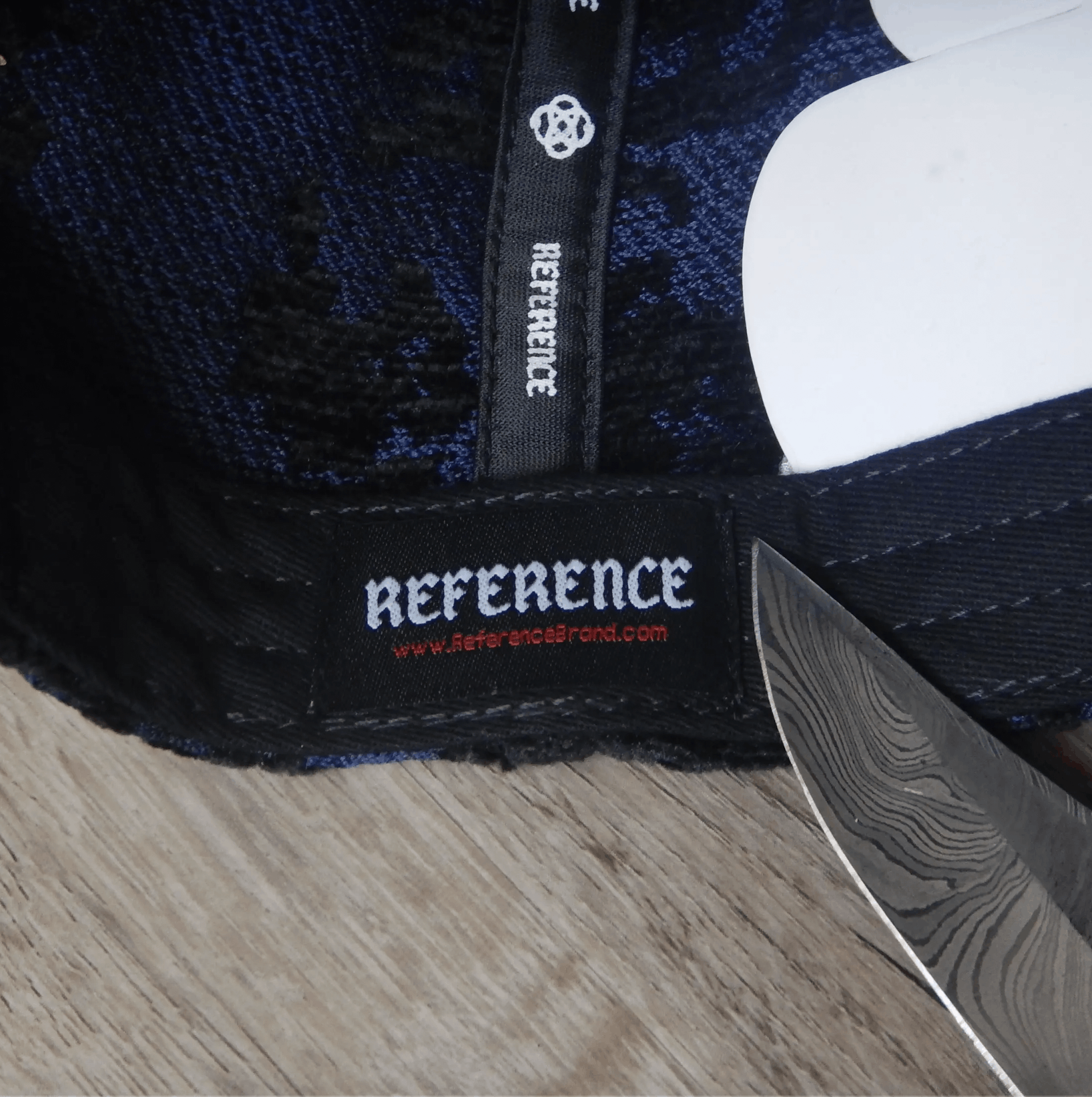 Other Reference Co Ltd. Brand "Luxe" Black/Blue Woven Hat Size ONE SIZE - 6 Thumbnail