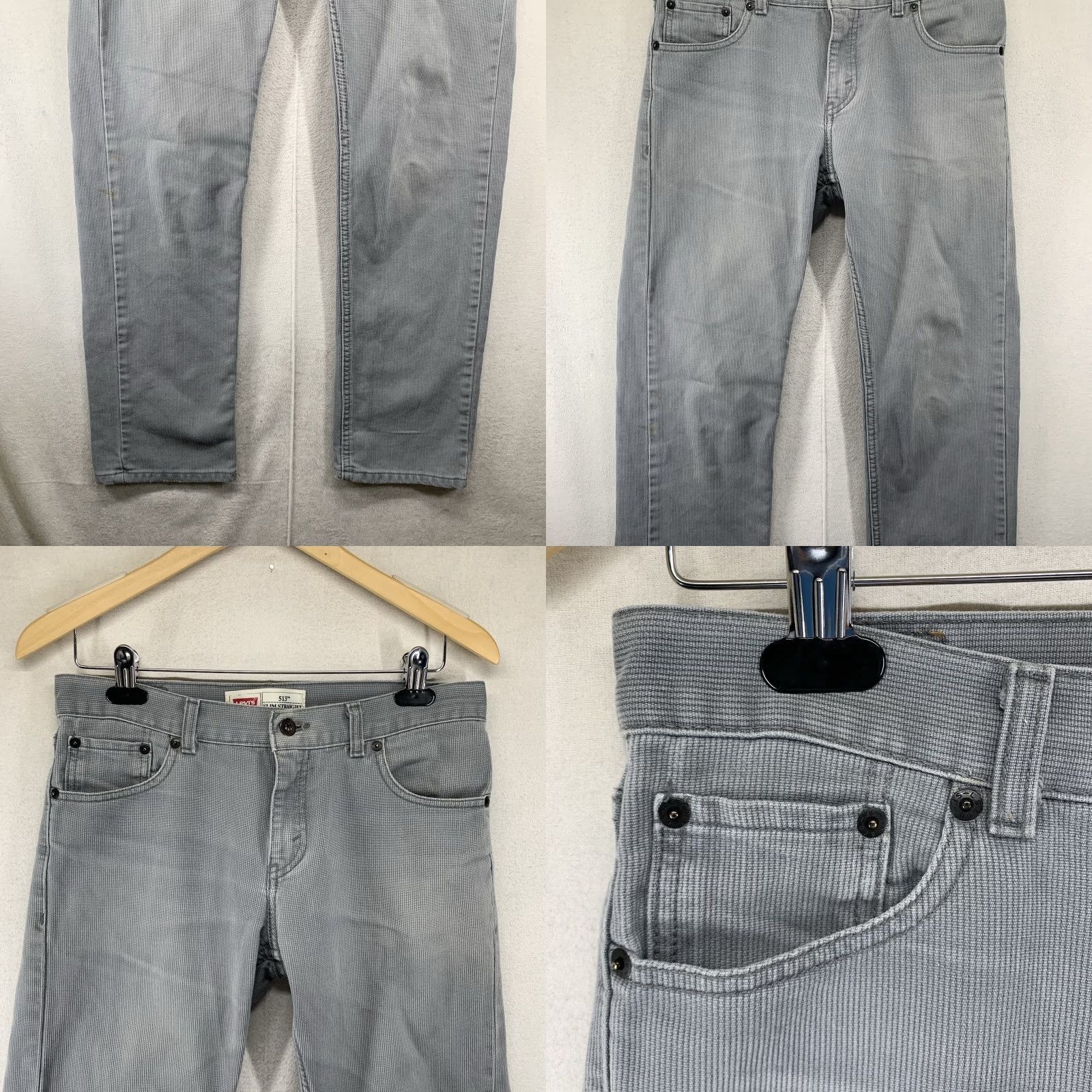 Levi's Levi's Women's Corduroy Pants Slim Straight High Rise Gray 30 Regular Casual City Boho Grunge 100% Cotton Size 30" / US 8 / IT 44 - 8 Thumbnail