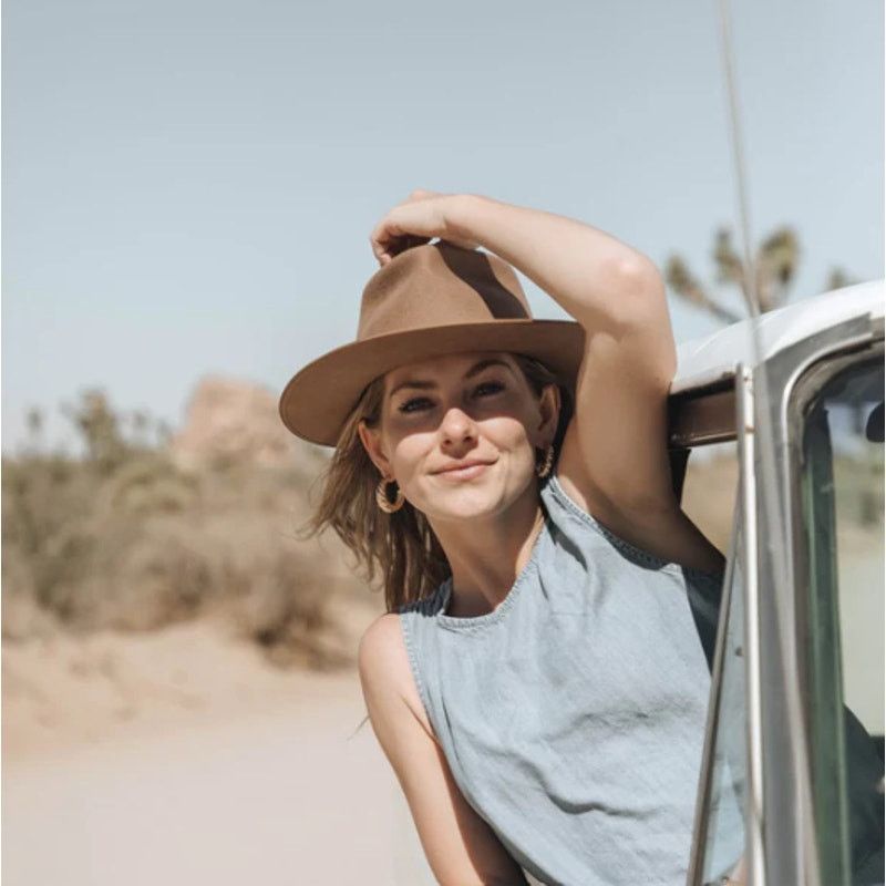 Other Will + Bear Calloway Tan | Brown Widebrim Fedora Size ONE SIZE - 1 Thumbnail