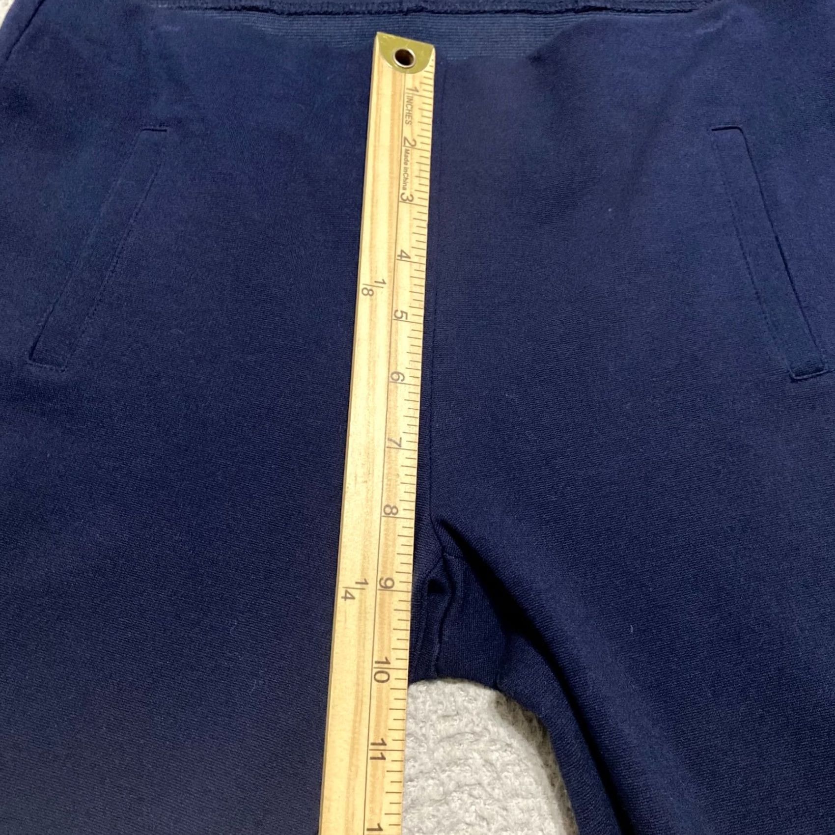 Vintage Chico's Pants Women 4P Solid Blue Straight Pull On Mid Rise Ankle Petite Size 27" / US 4 / IT 40 - 6 Thumbnail