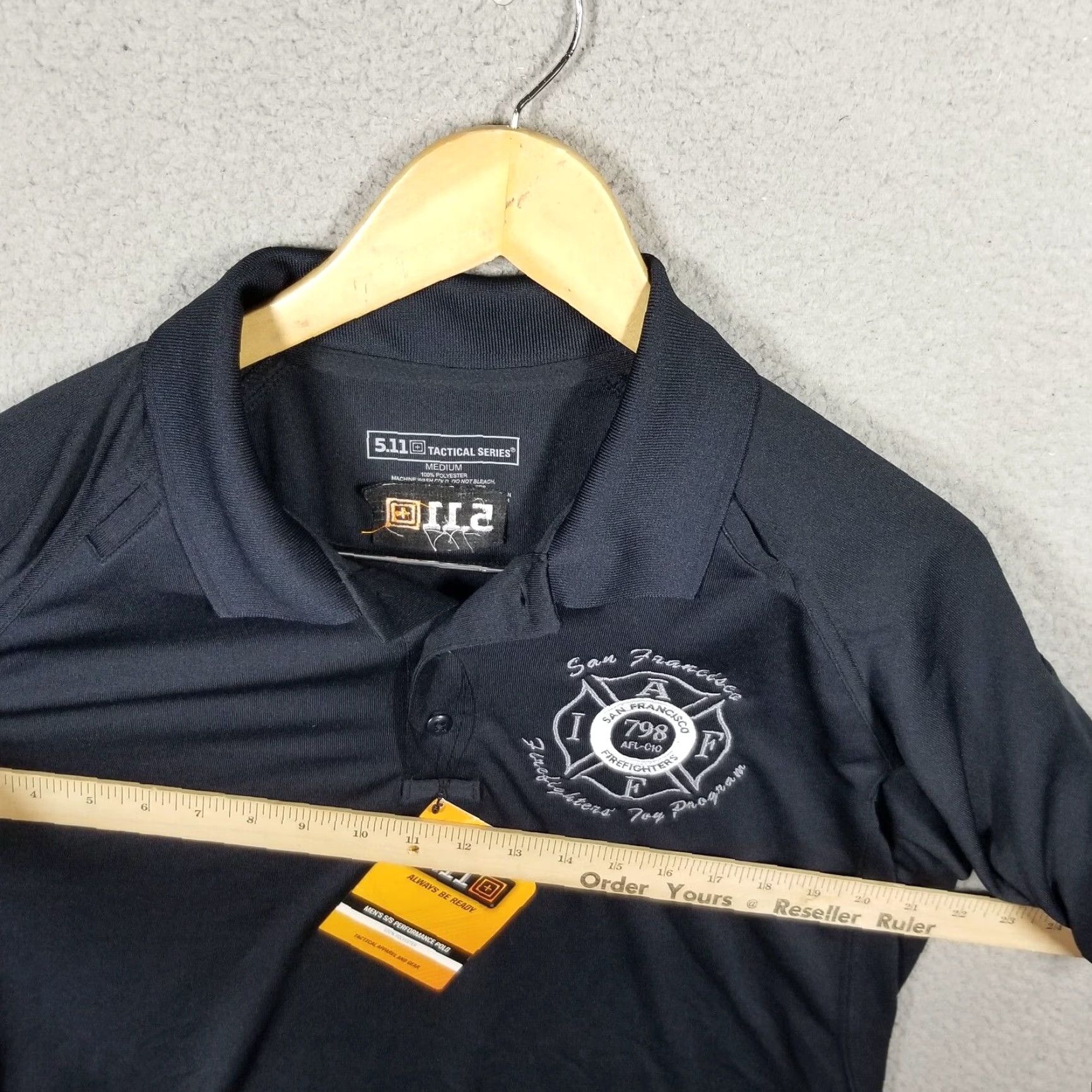 Vintage 5.11 Tactical Performance Polo Shirt M Adult Medium Dark Navy 5.11 Logo Firefighter Military Casual Everyday Mens NWT Size US M / EU 48-50 / 2 - 5 Thumbnail