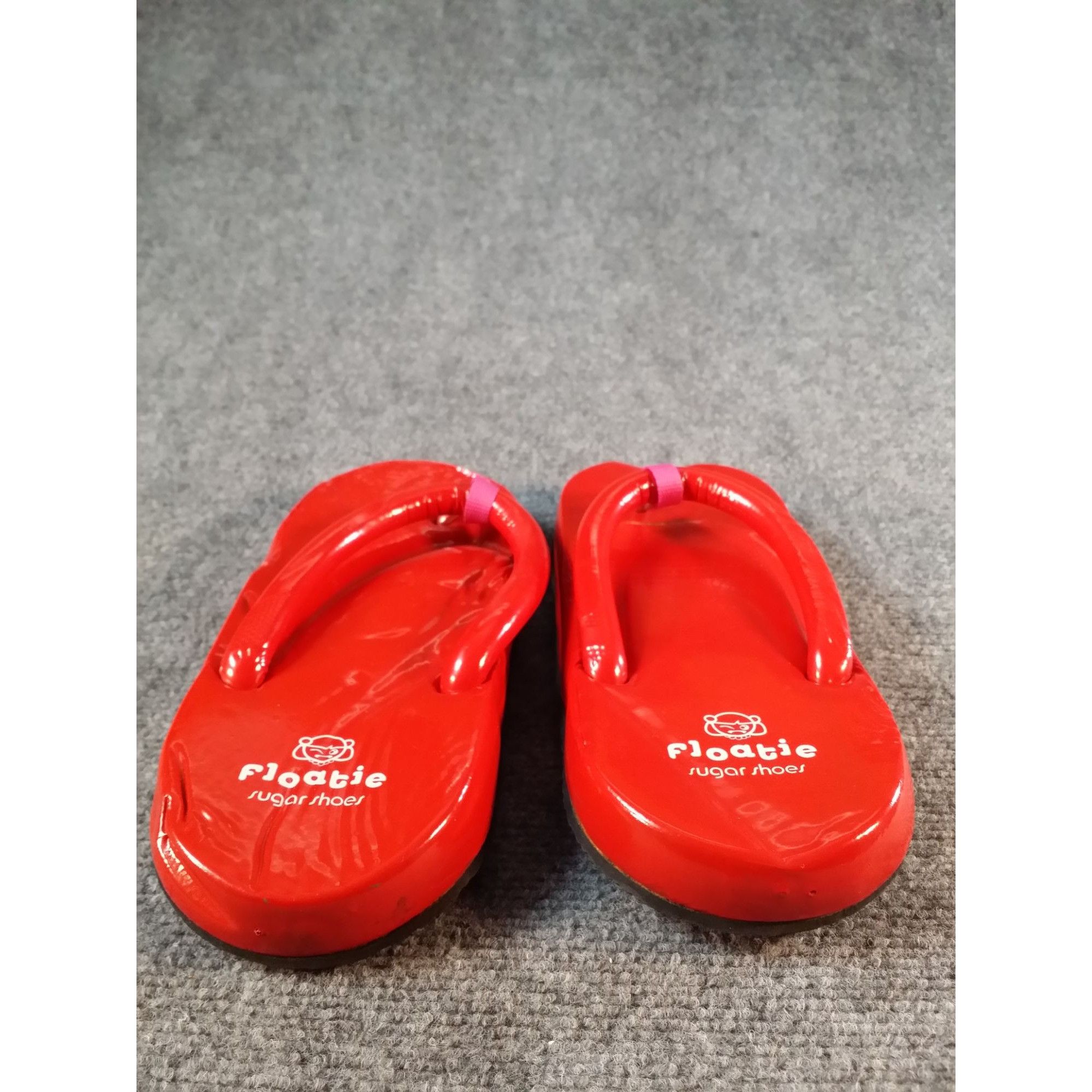 Malibu Sandals FLOATIE Sugar Shoes Y2k 90s Vintage Red Floating Flip Flop S Size US 9 / IT 39 - 4 Thumbnail