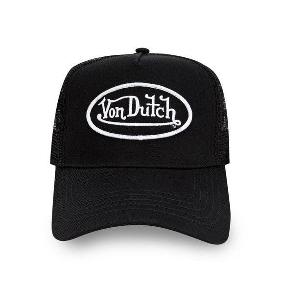 Designer × Von Dutch NWT VON DUTCH CLASSIC TRUCKER 51 BLACK WHITE PATCH HAT Size ONE SIZE - 1 Thumbnail