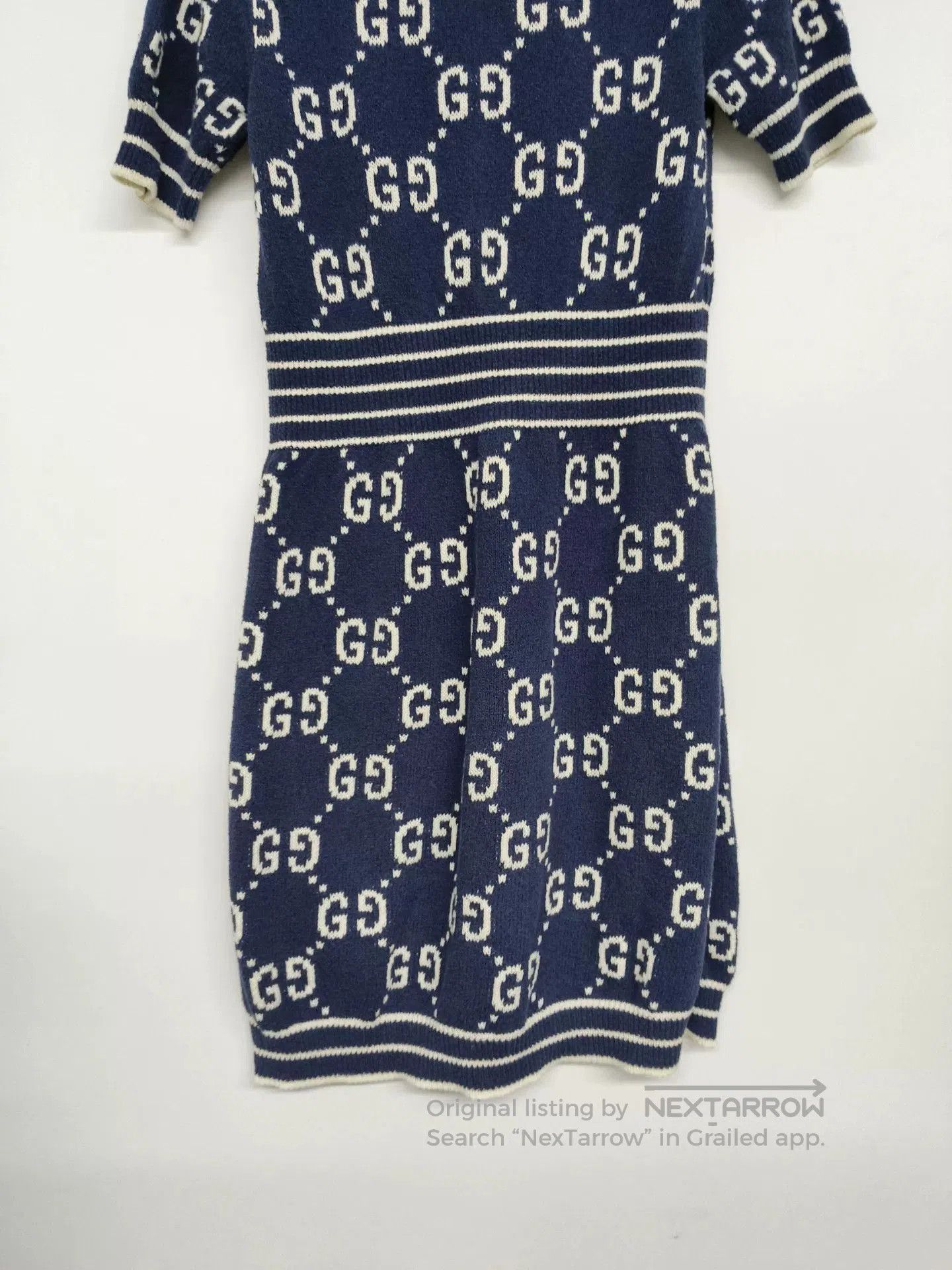 Gucci Gucci Blue GG Pattern Short Sleeve Dress. Size XS / US 0-2 / IT 36-38 - 3 Thumbnail