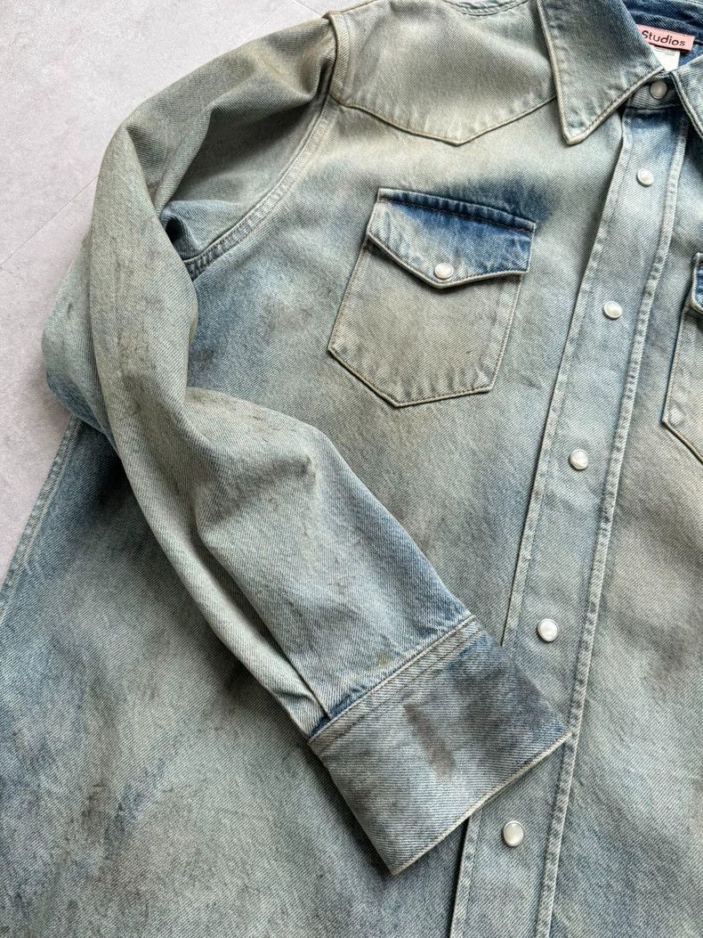 Acne Studios Acne Studios Distressed Denim Shirt-2508 Size US XXL / EU 58 / 5 - 5 Thumbnail