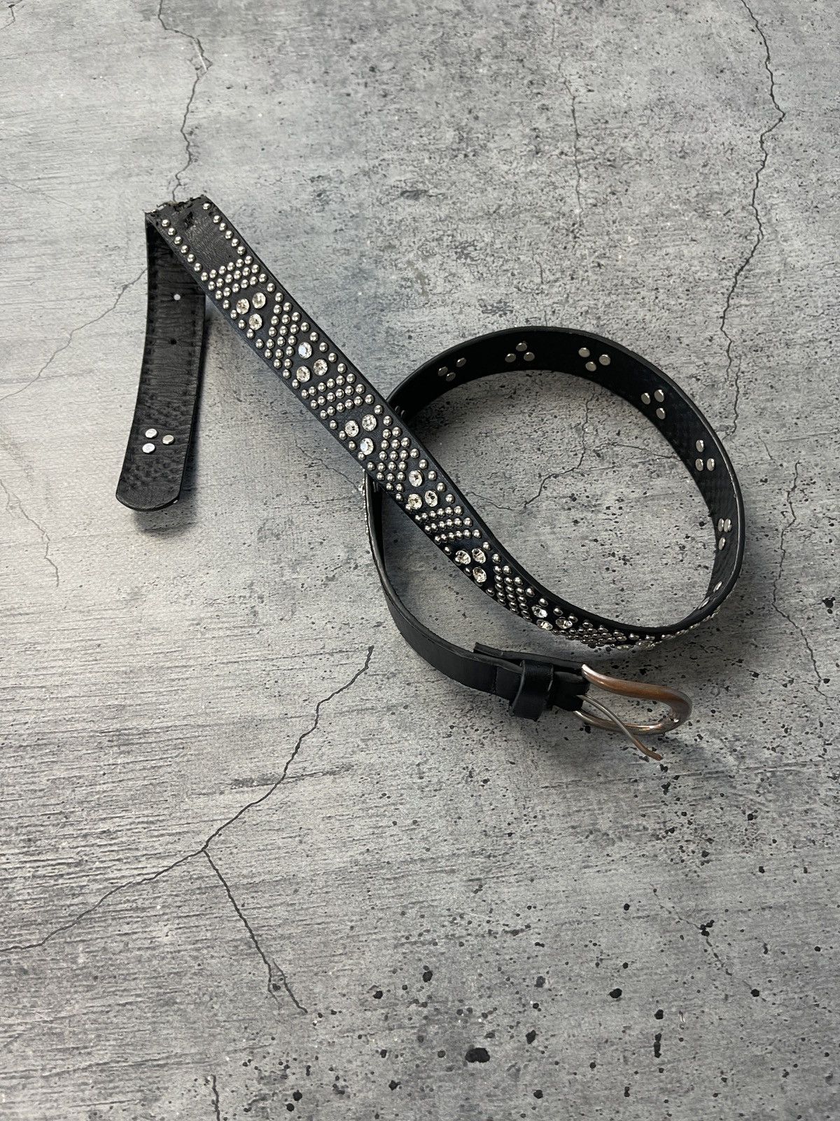 Hysteric Glamour Rhinestones Japanese Punk BB Simon style Y2K Belt Size ONE SIZE - 8 Thumbnail