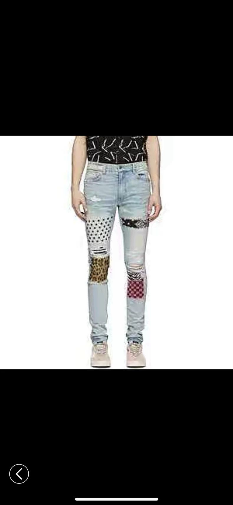 Amiri Amiri 19FW Artist mx1 Stitched Blue Jeans 2501-Nextarrow Size US 30 / EU 46 - 6 Thumbnail