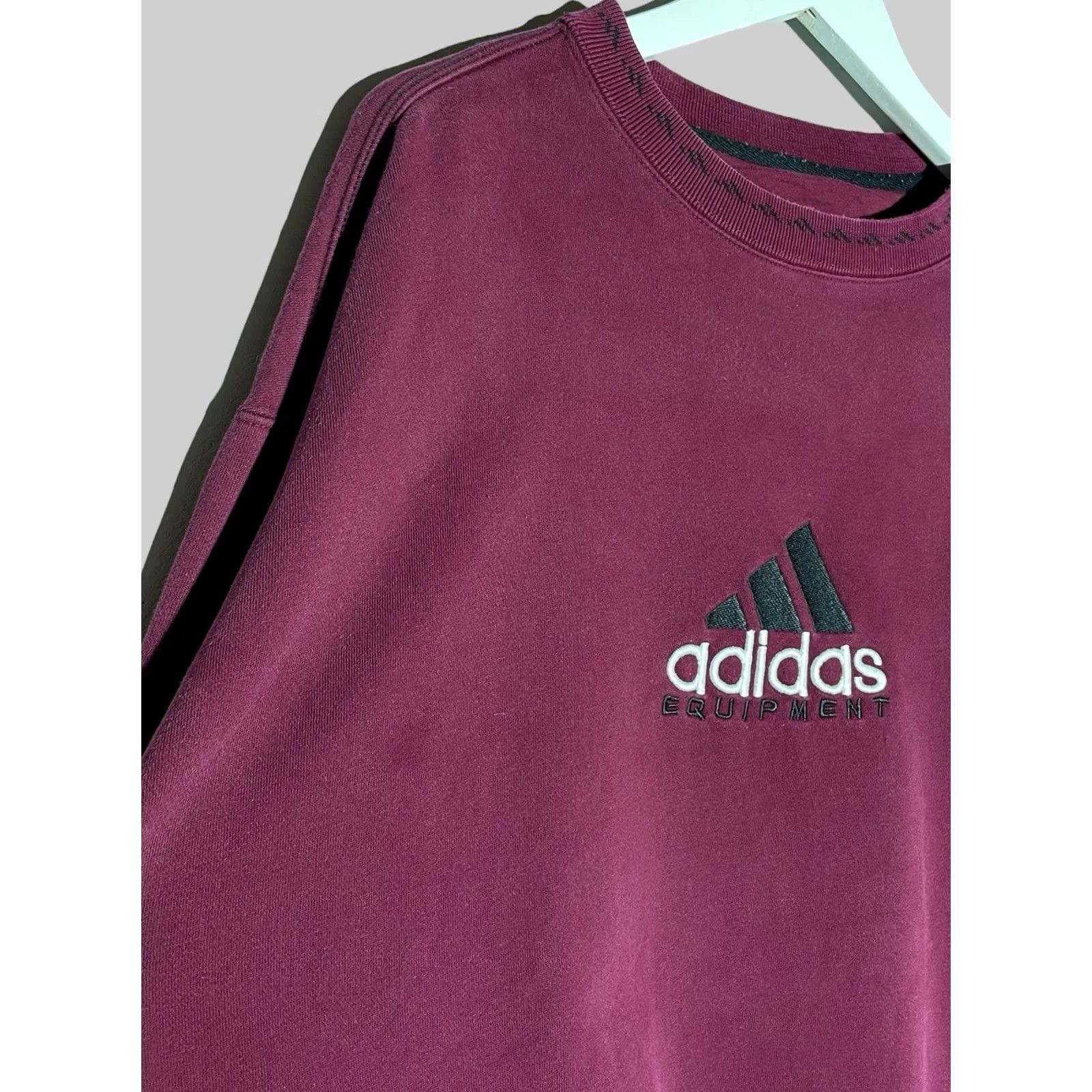 Adidas Adidas Equipment Vintage 90s Crew Neck Sweatshirt Men L Red Cotton Sweatshirt Sweatshirt Red 90s Mens Size US L / EU 52-54 / 3 - 3 Thumbnail