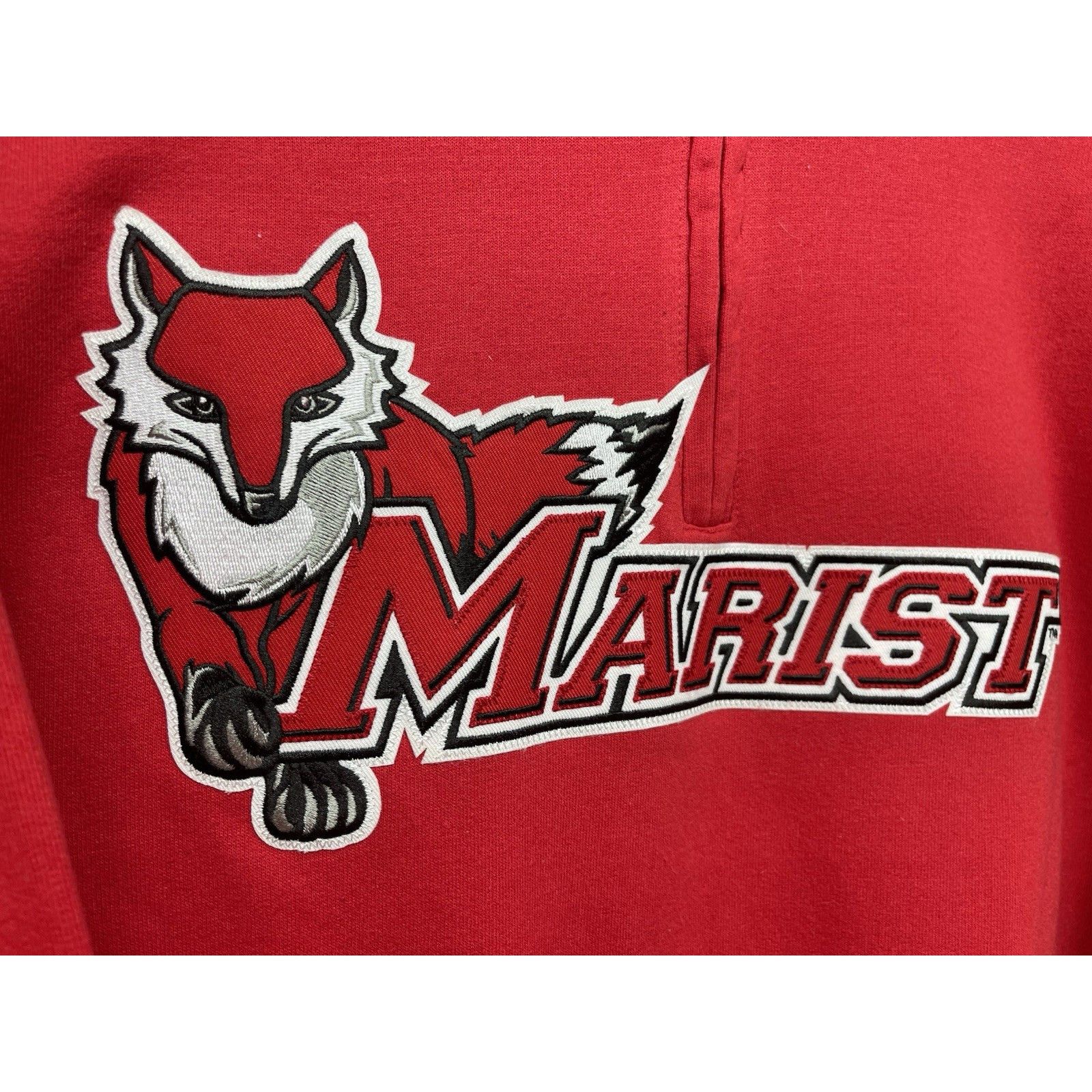 Champion Vintage Champion Marist College Red Foxes 1/4 Zip Red Sweats Size US M / EU 48-50 / 2 - 2 Thumbnail