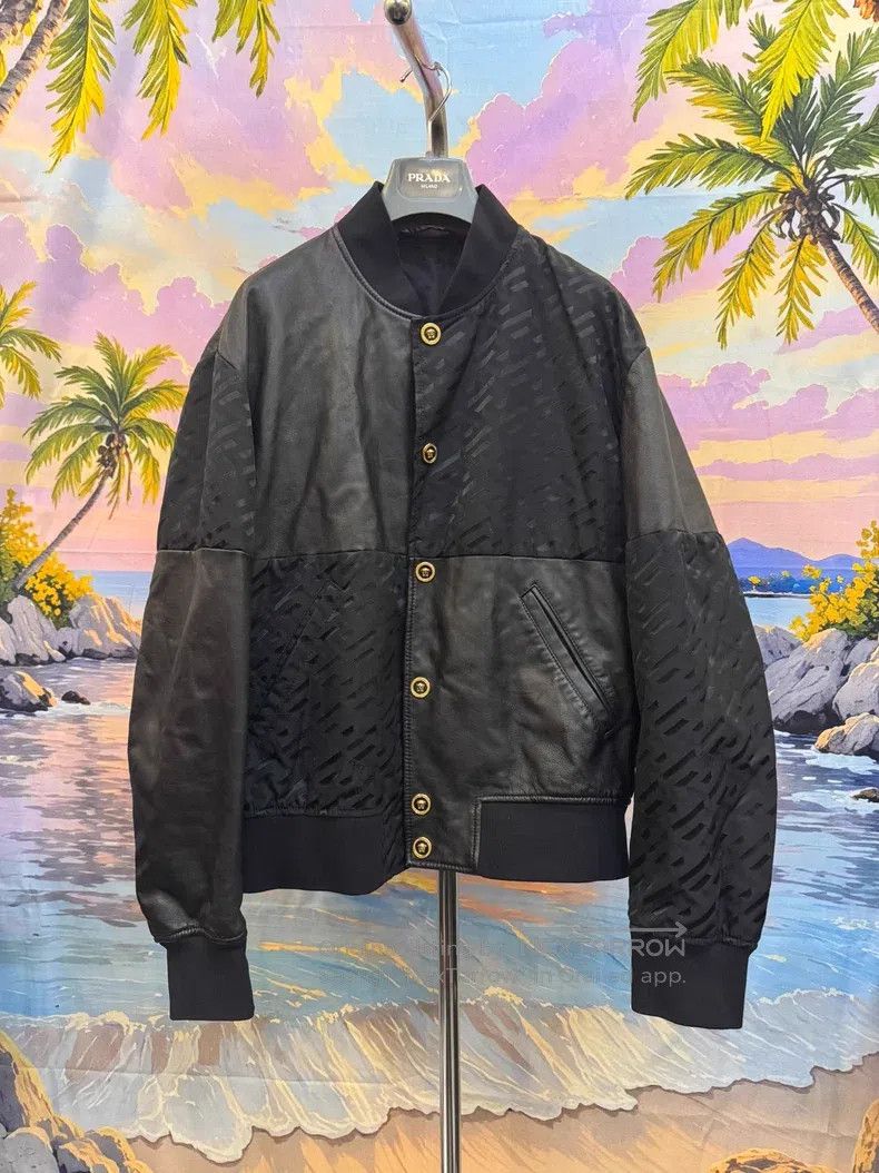 Versace Versace Stitched maze leather jacket Size US M / EU 48-50 / 2 - 1 Thumbnail