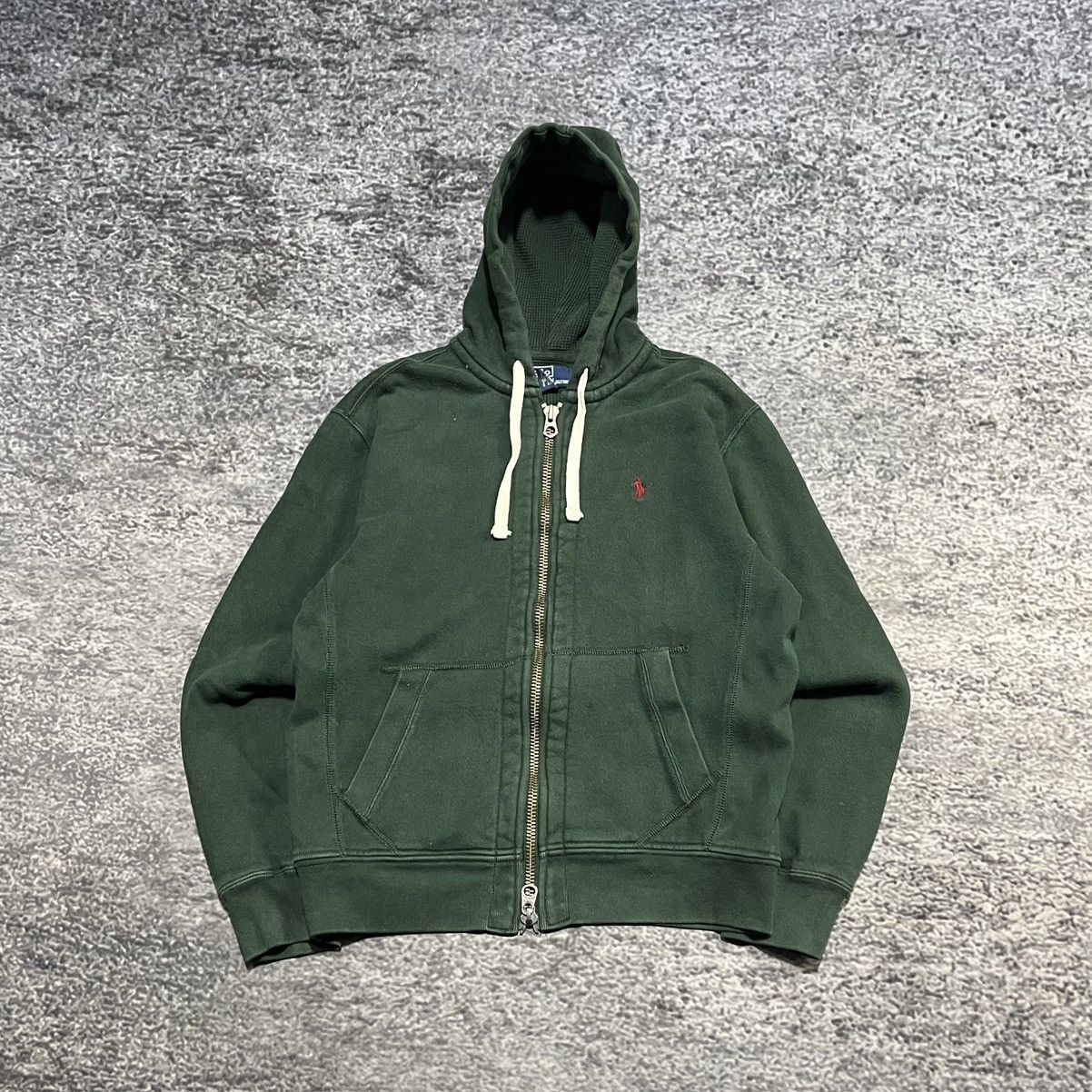 Polo Ralph Lauren VINTAGE POLO RALPH LAUREN SMALL PONY GREEN ZIP UP HOODIE Size US M / EU 48-50 / 2 - 1 Thumbnail