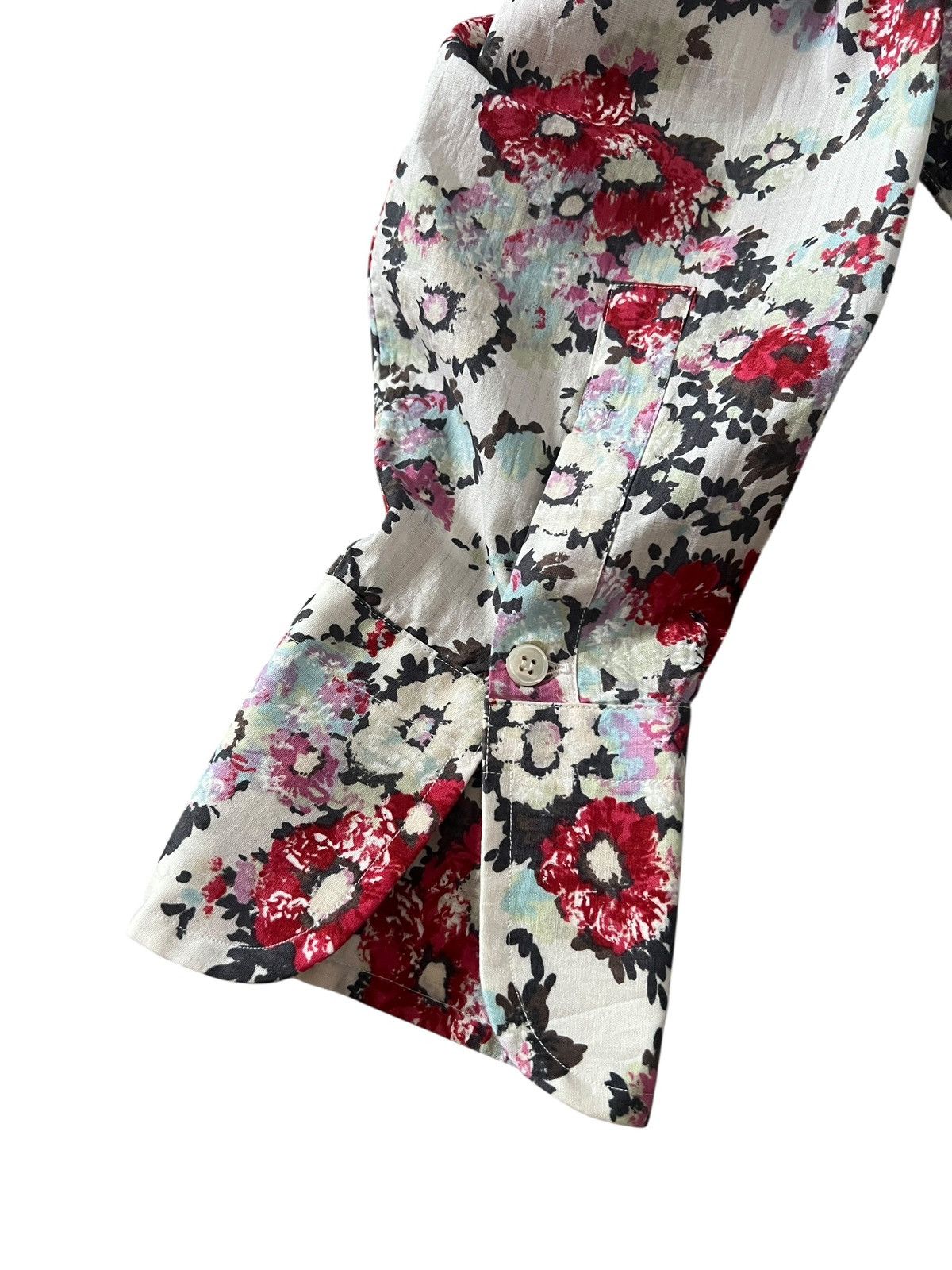 Yoshiyuki Konishi 1990s Yoshiyuki Konishi Open Cuff Floral Button Up Shirt Size US L / EU 52-54 / 3 - 11 Thumbnail