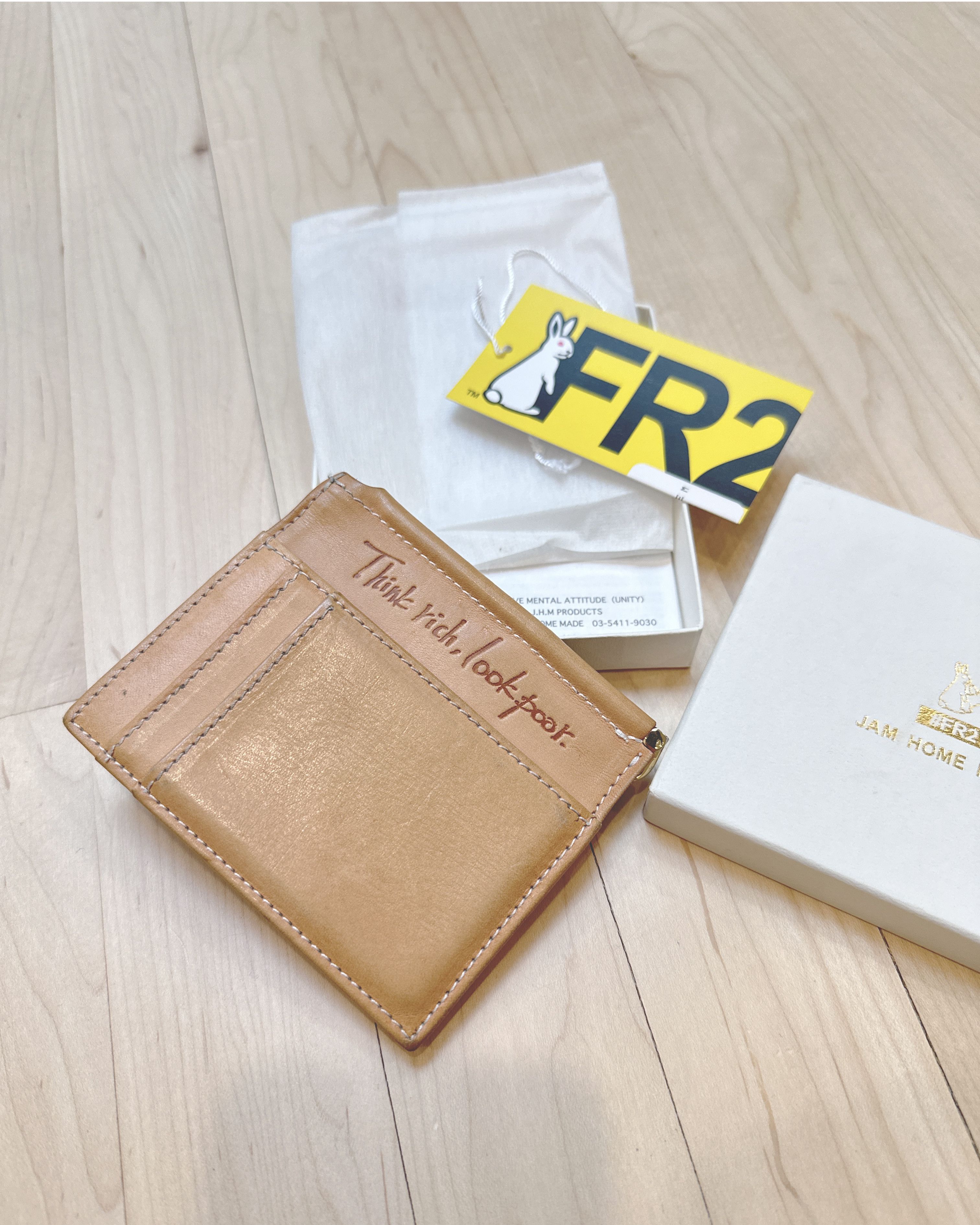 FR2 Jam Home Made × Fr2 Leather Wallet Money Clip Card Holder Size ONE SIZE - 2 Thumbnail