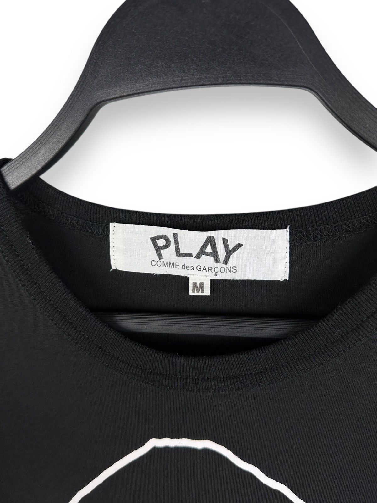 Comme des Garcons PLAY Play Comme des Garçons Upside Down Heart Black T-Shirt Size US S / EU 44-46 / 1 - 4 Thumbnail