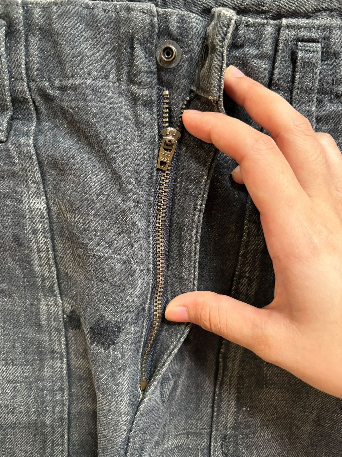 Japanese Brand Vintage Go West Faded Wash Tactical Loose Baggy Jeans Size US 31 - 3 Thumbnail