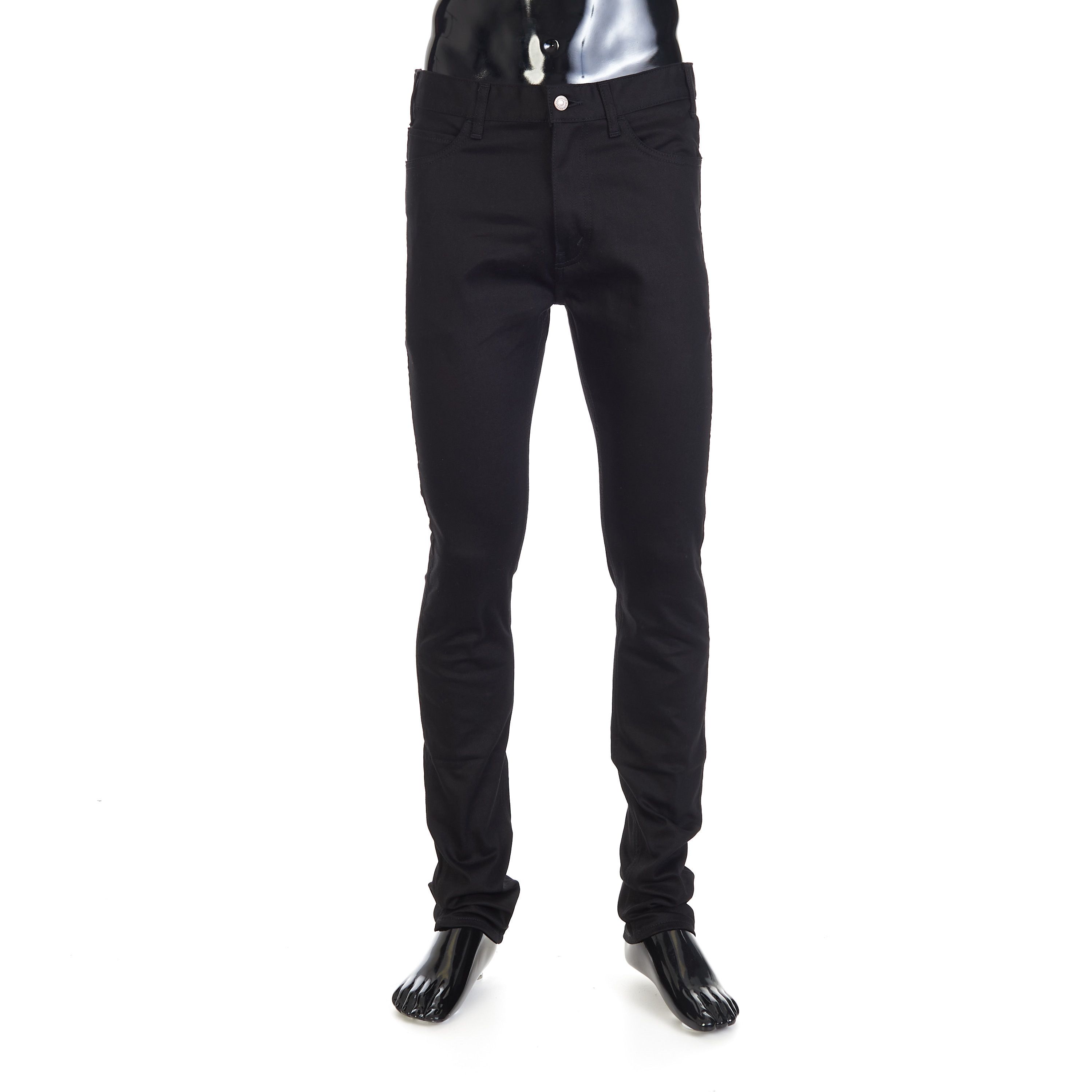Celine Skinny Jeans - Vintage Pure Black Wash Denim, Low-Rise Size US 30 / EU 46 - 1 Thumbnail
