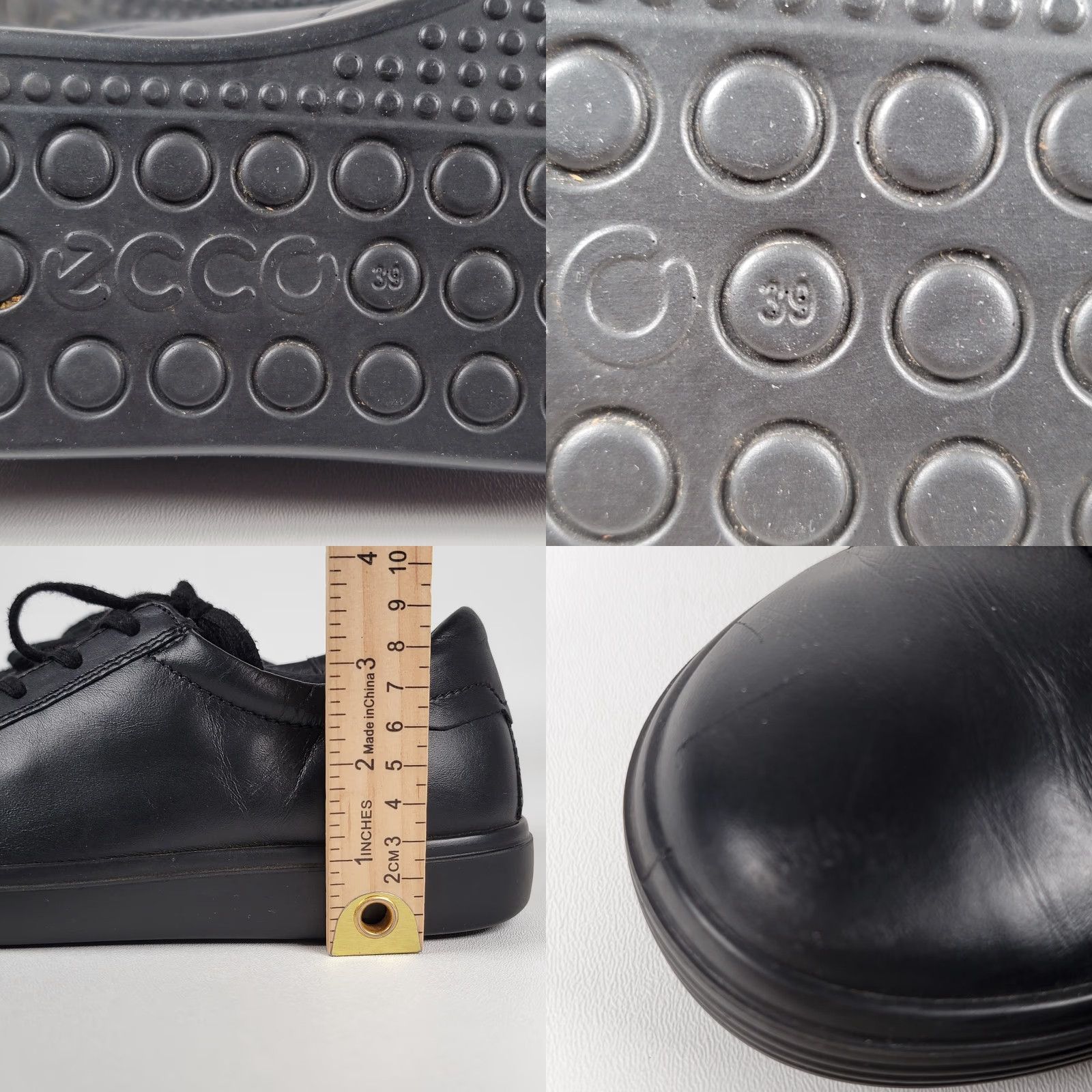 Ecco Ecco Soft 7 Mono Black Leather Women's Size 39 EU /8-8.5 US Sneaker Size US 6 / IT 36 - 8 Thumbnail